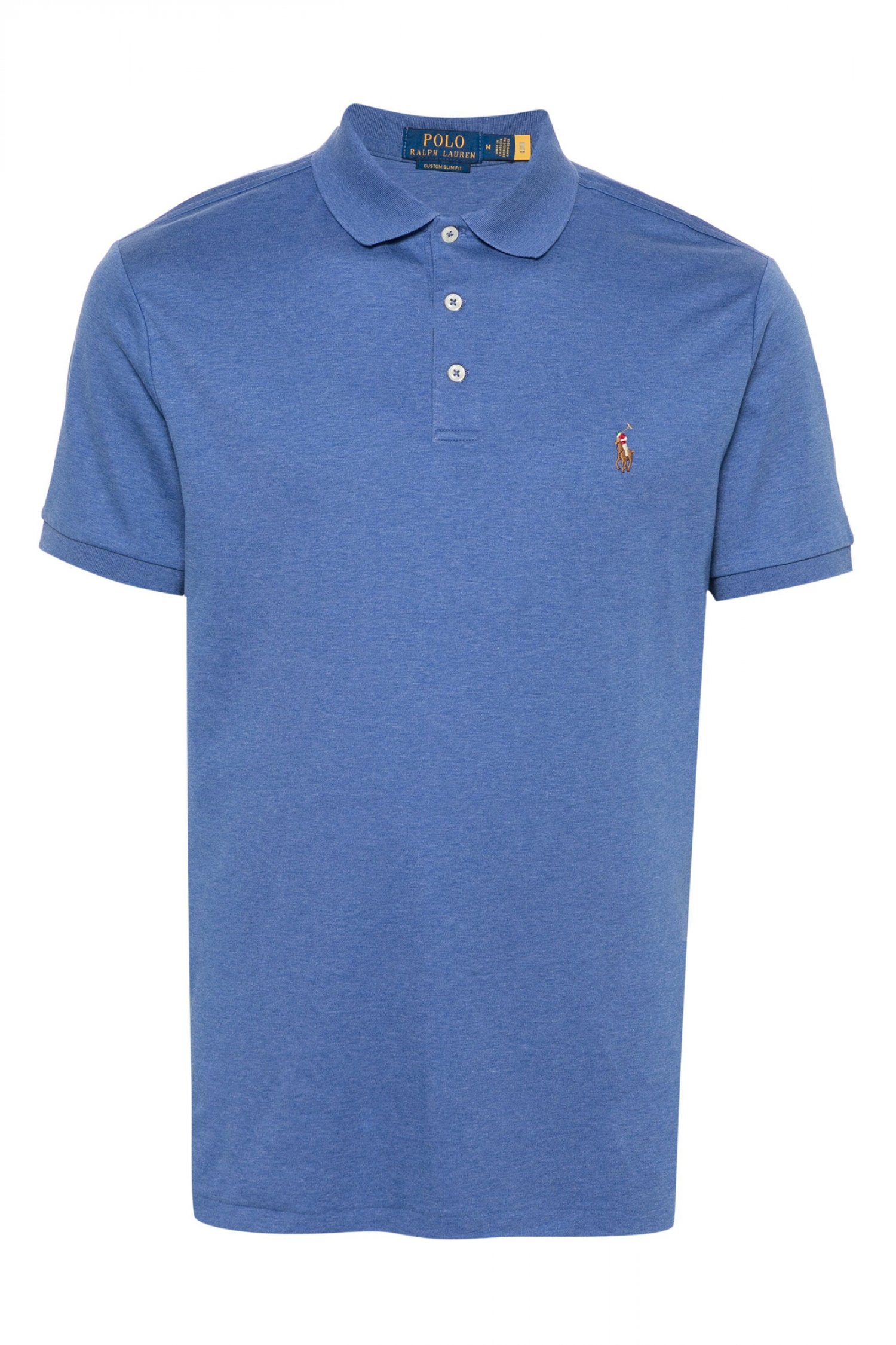 RALPH LAUREN POLO CUSTOM SLIM FIT LOGO ΡΑΦ ΜΠΛΕ