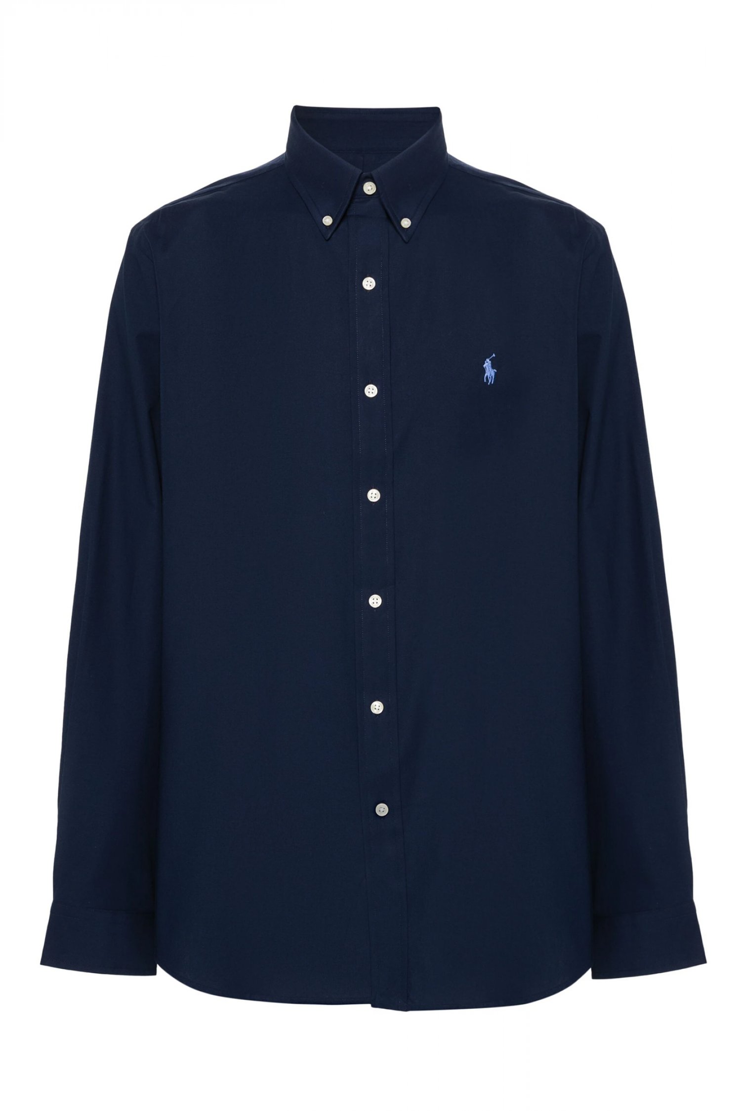 RALPH LAUREN ΠΟΥΚΑΜΙΣΟ BUTTON DOWN PINPOINT OXFORD CUSTOM FIT STRETCH ΜΠΛΕ