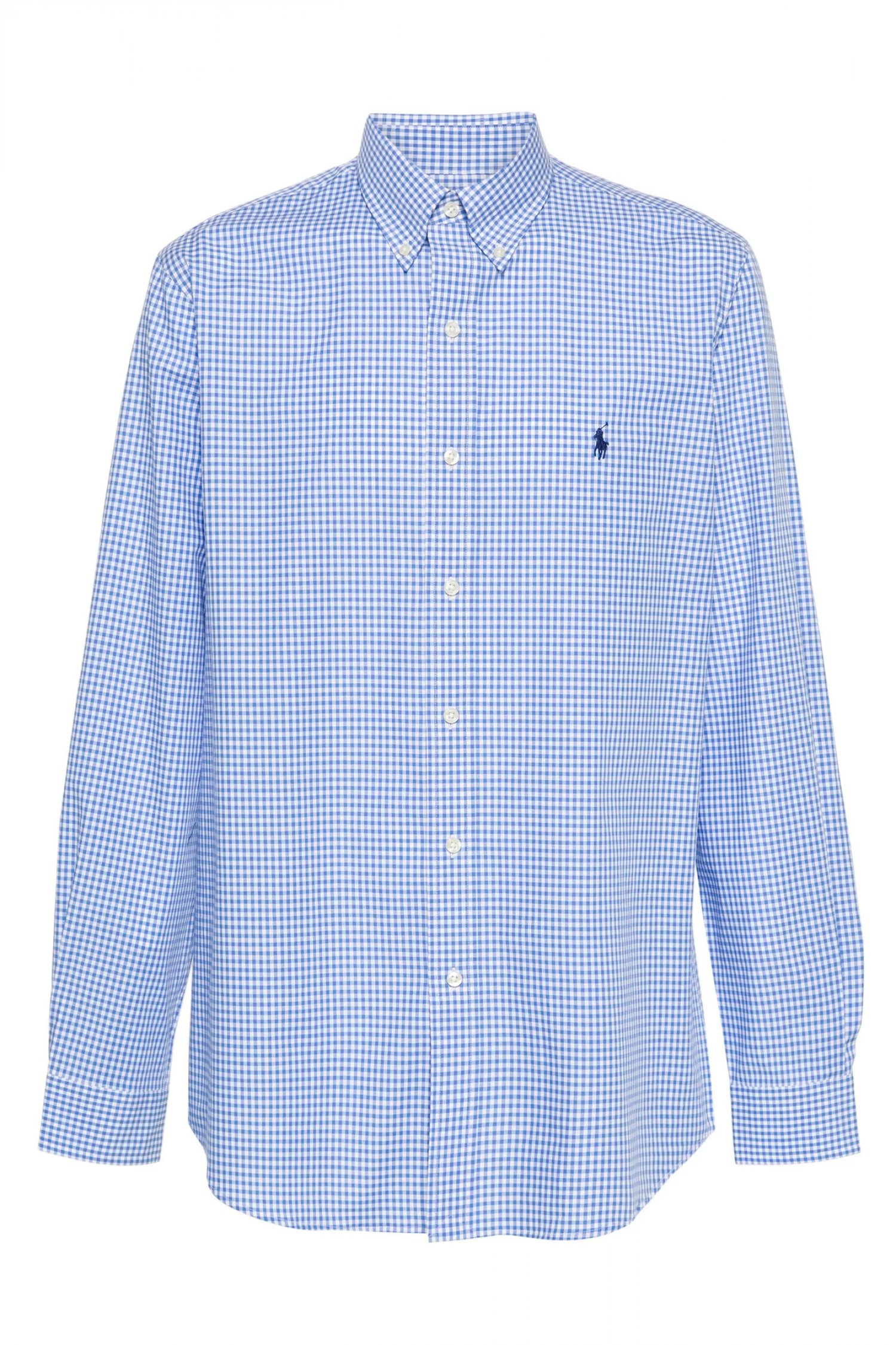 RALPH LAUREN ΠΟΥΚΑΜΙΣΟ ΚΑΡΩ BUTTON DOWN CUSTOM FIT ΣΙΕΛ-ΛΕΥΚΟ
