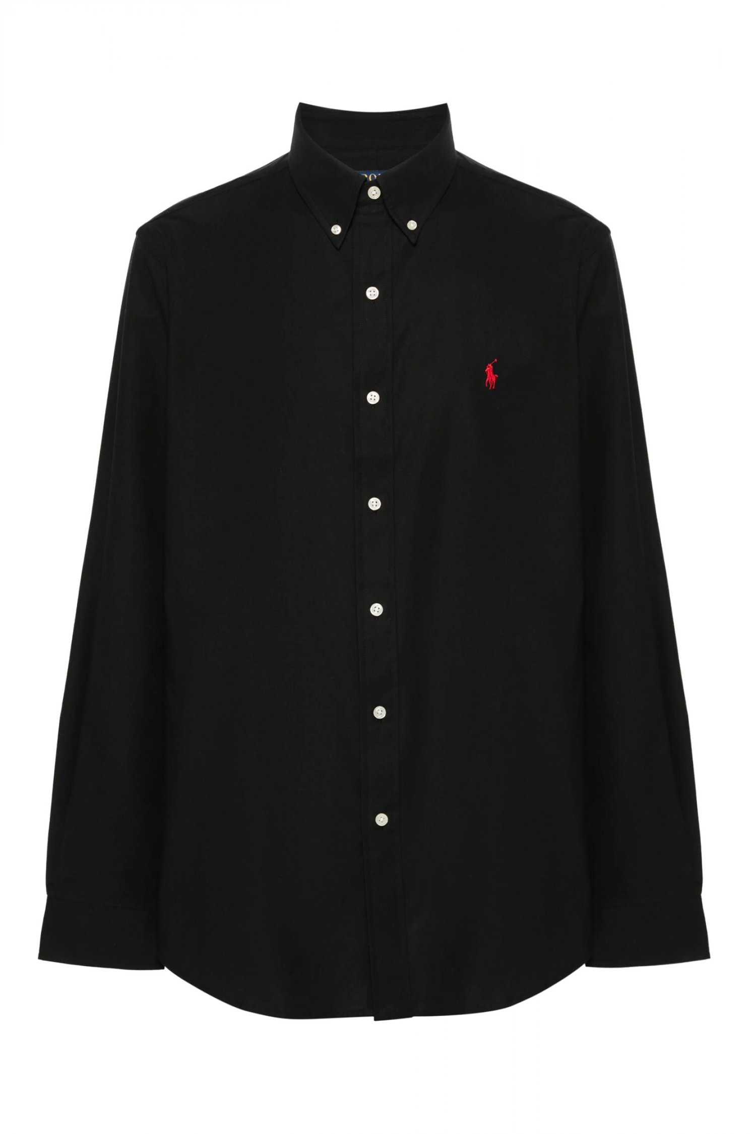 RALPH LAUREN ΠΟΥΚΑΜΙΣΟ BUTTON DOWN CUSTOM FIT STRETCH ΜΑΥΡΟ