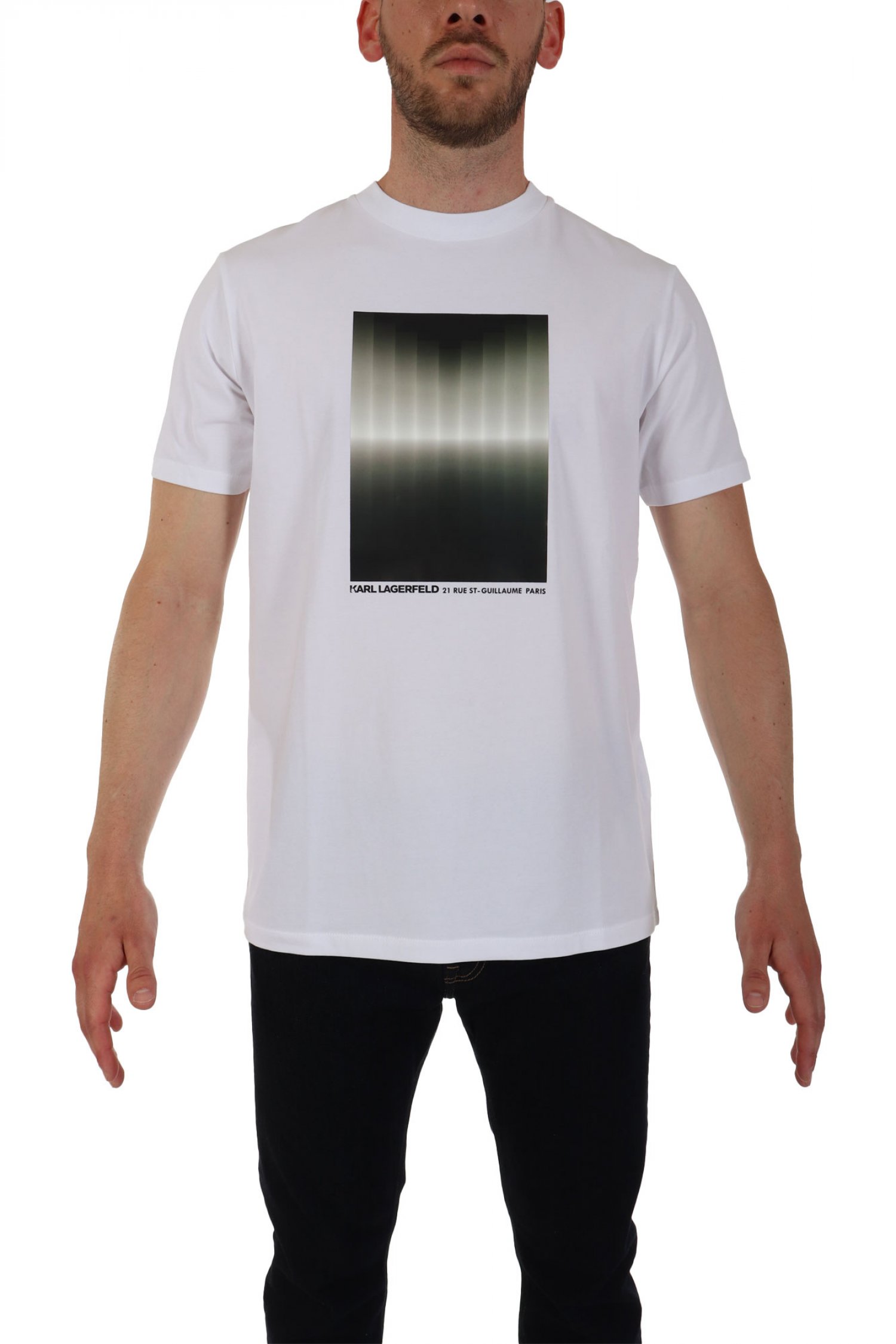 KARL LAGERFELD T-SHIRT LOGO ΛΕΥΚΟ