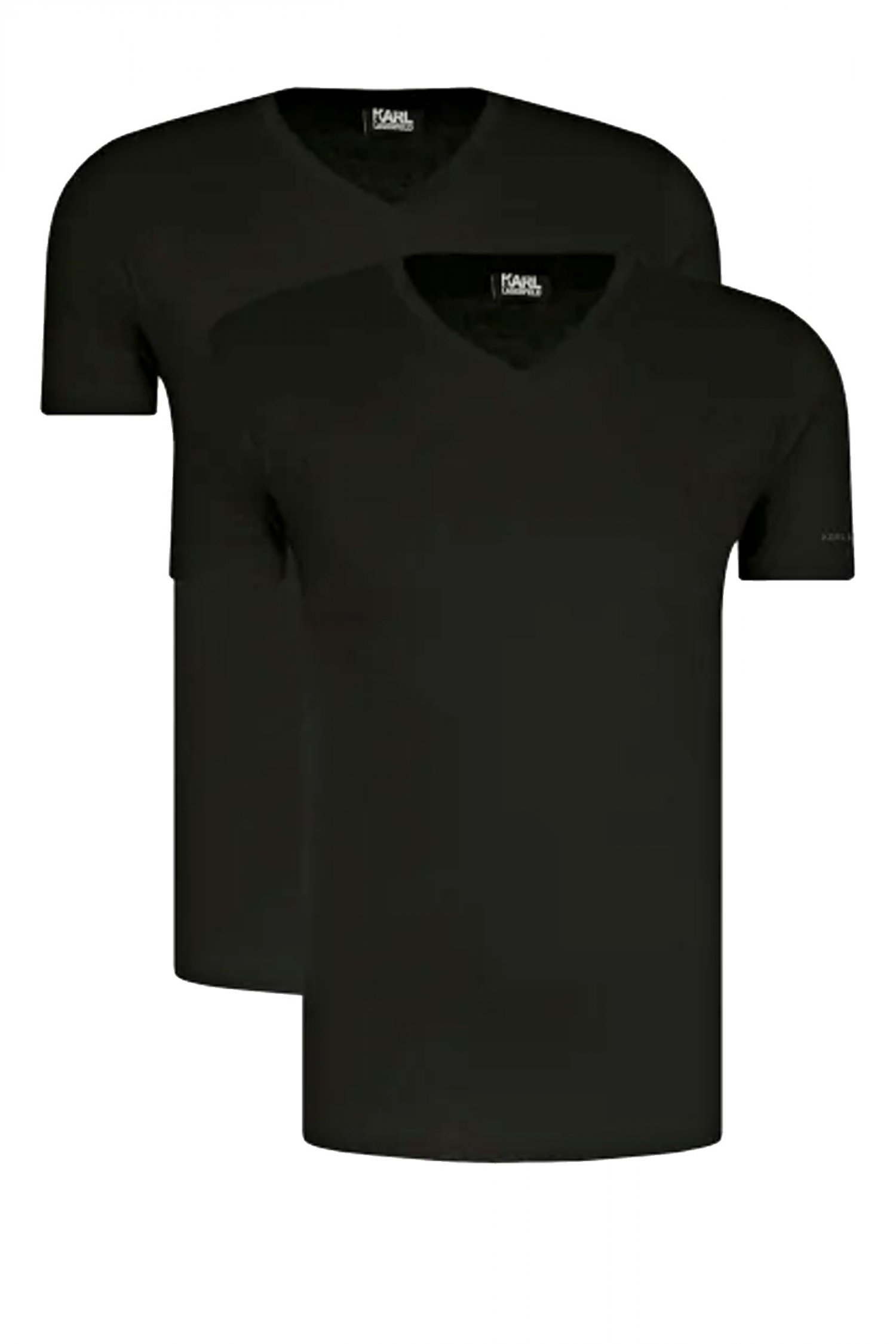 KARL LAGERFELD T-SHIRT 2PACK ΕΣΩΡΟΥΧΟ V-NECK MAYΡΟ