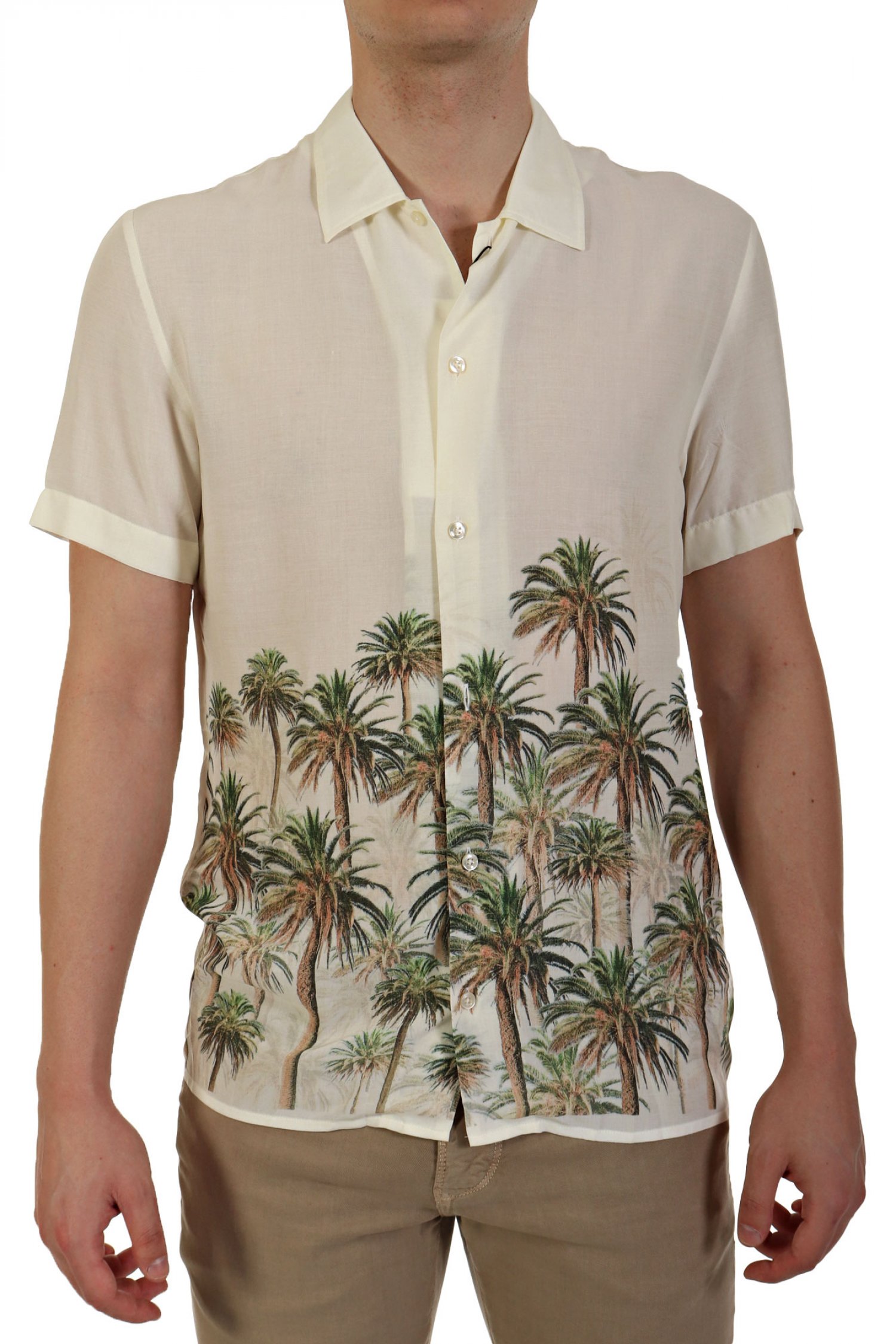 BALDESSARINI ΠΟΥΚΑΜΙΣΟ BLUE MIST PATTERN ΥΠΟΛΕΥΚΟ