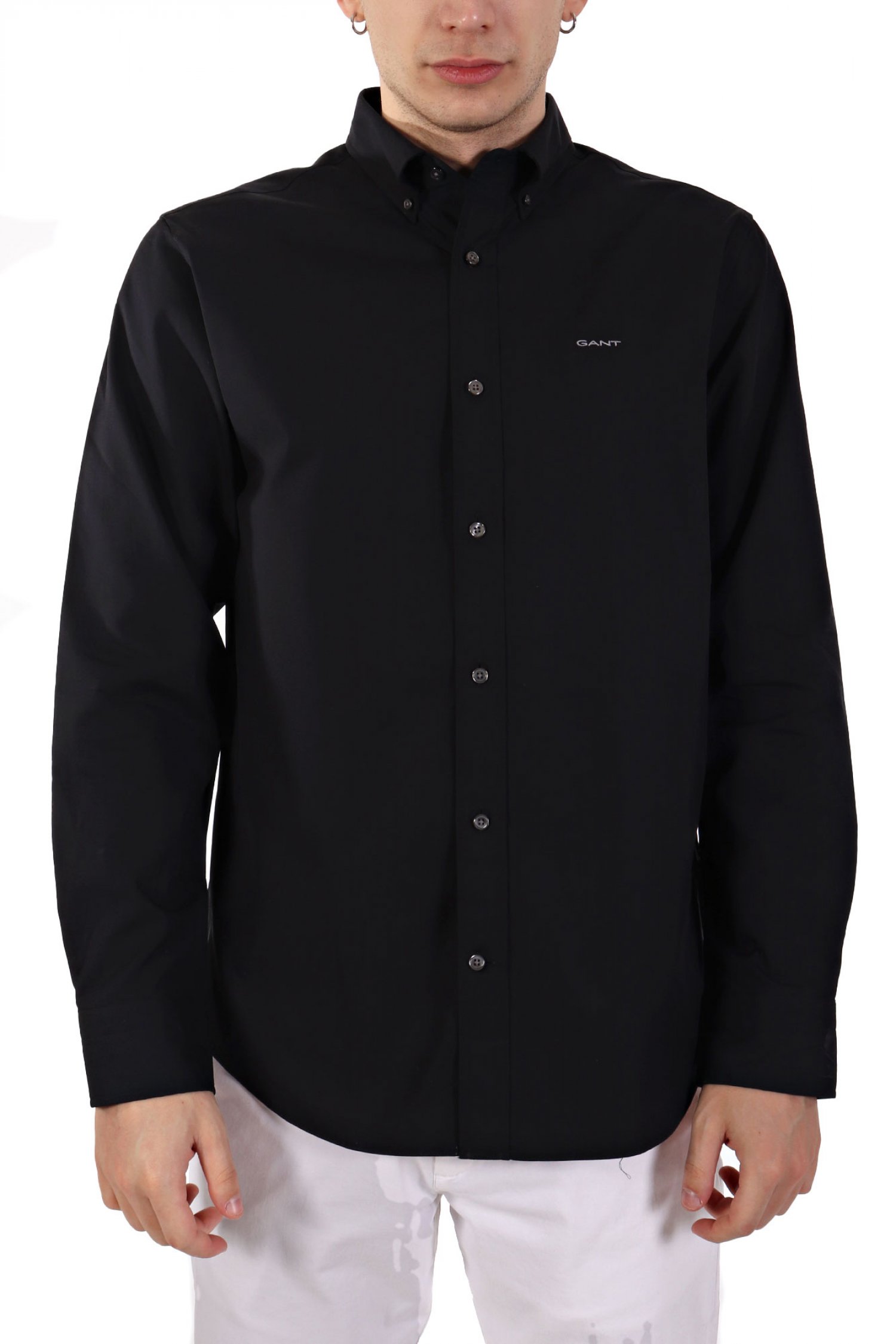 GANT ΠΟΥΚΑΜΙΣΟ REG PINPOINT OXFORD SHIRT ΜΑΥΡΟ