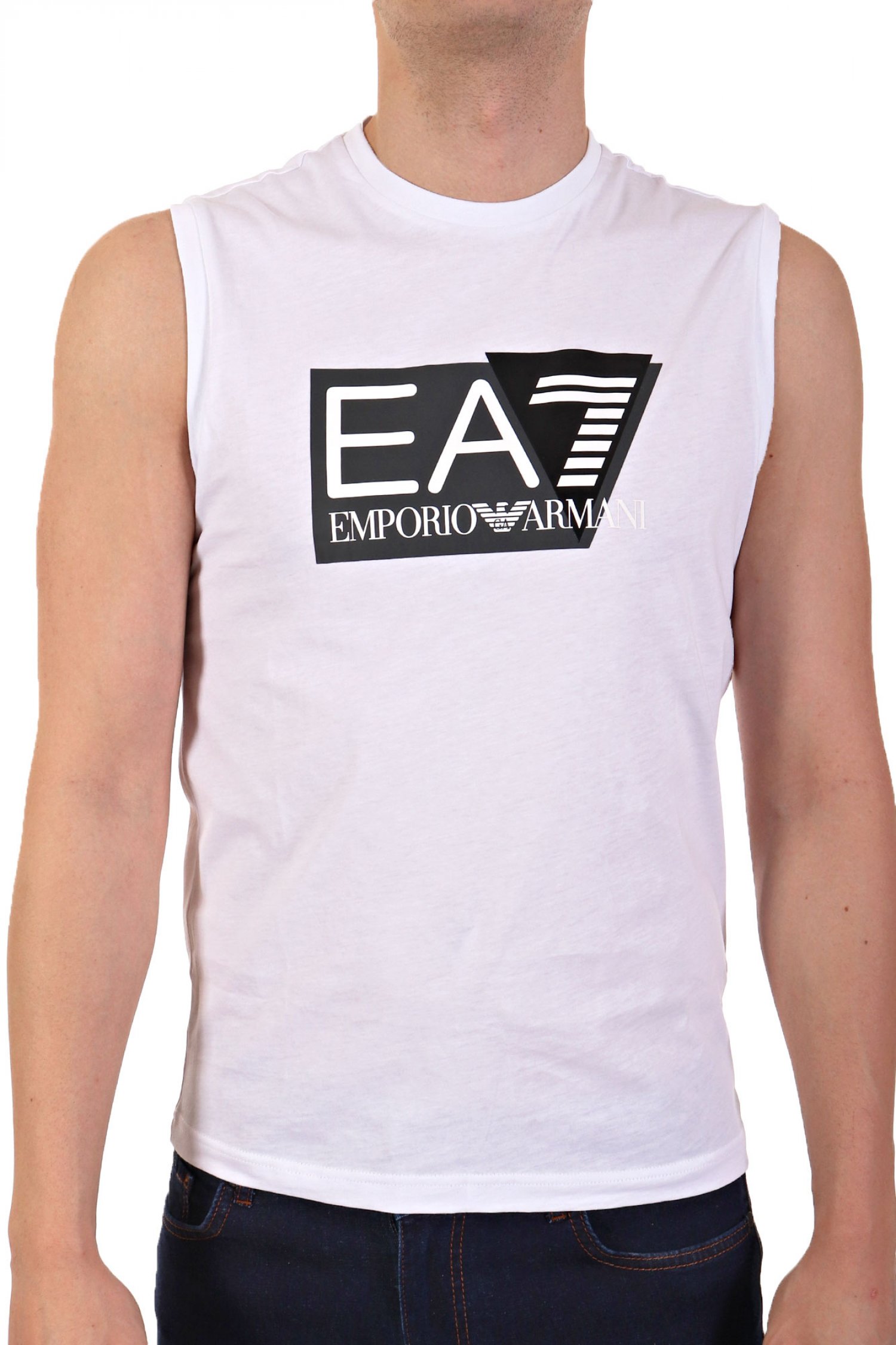 ARMANI 7 TOP TANK LOGO ΛΕΥΚΟ
