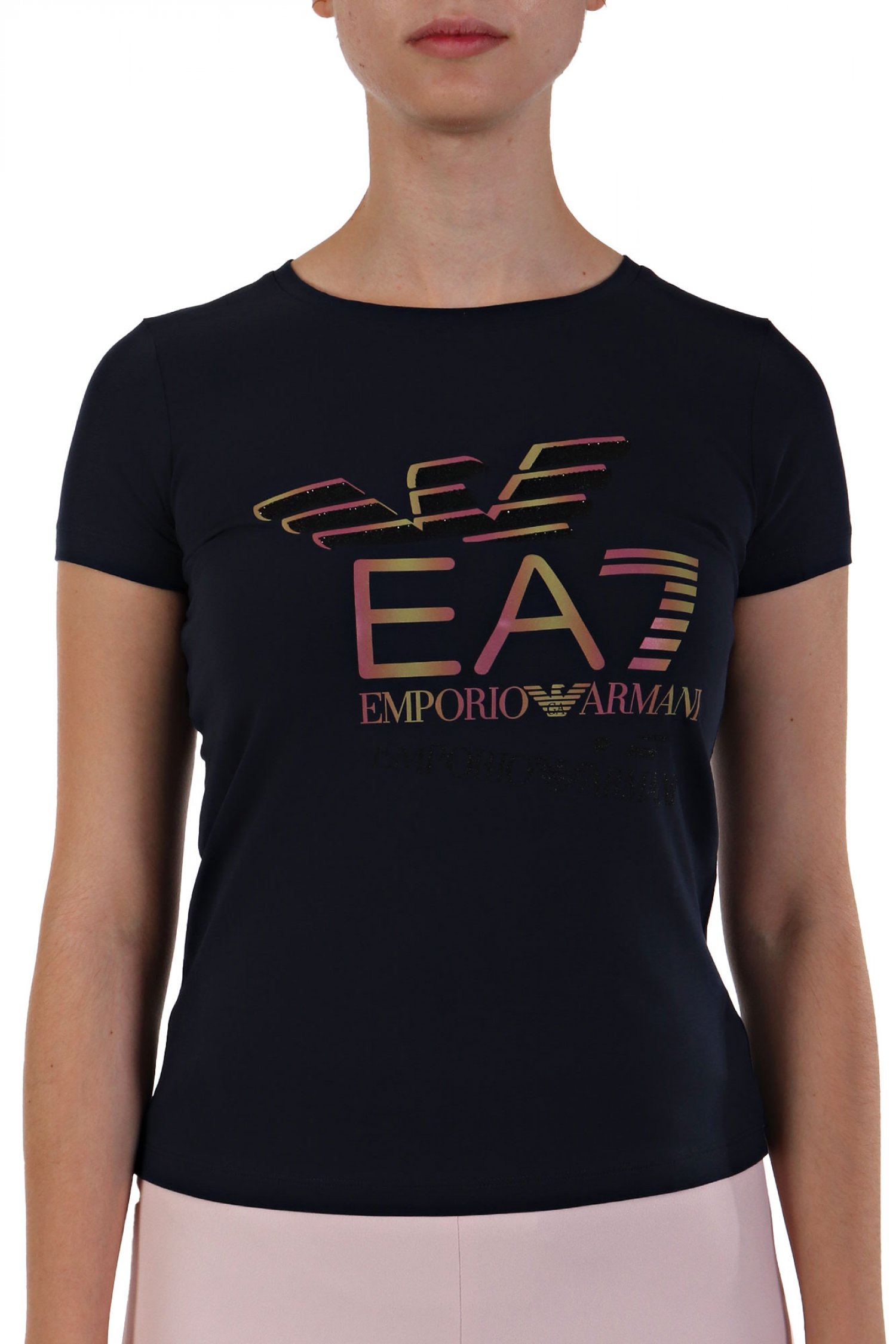 ARMANI 7 T-SHIRT LOGO ΜΠΛΕ