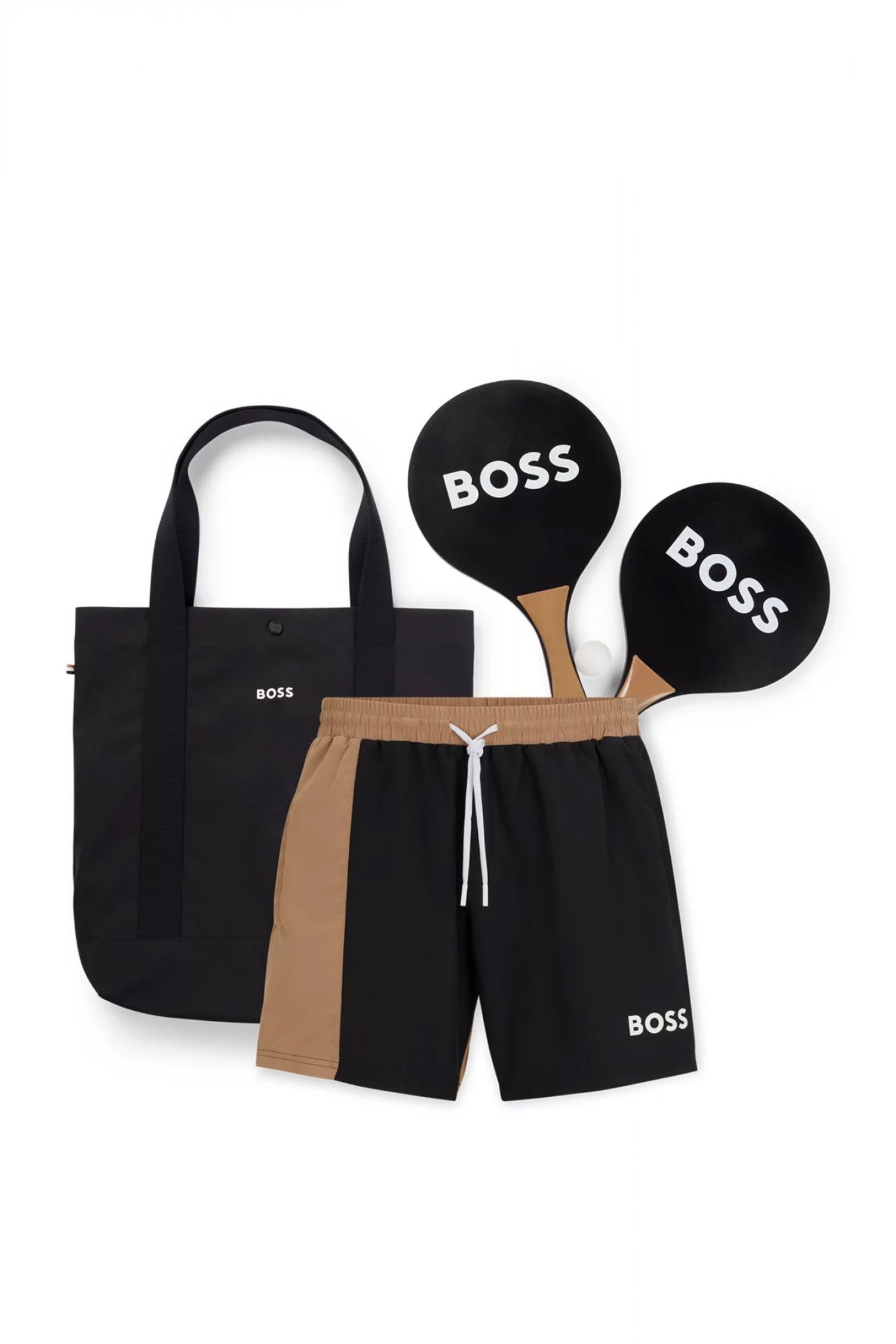 BOSS BOSS ΣΕΤ ΜΑΓΙΩ BEACH BALL SET ΜΑΥΡΟ-ΜΠΕΖ