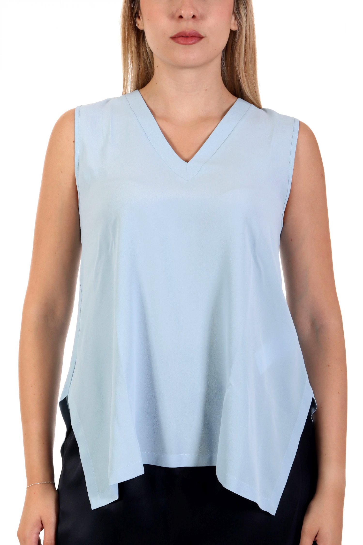 MARELLA EMME BONGO TOP V-NECK ΣΙΕΛ