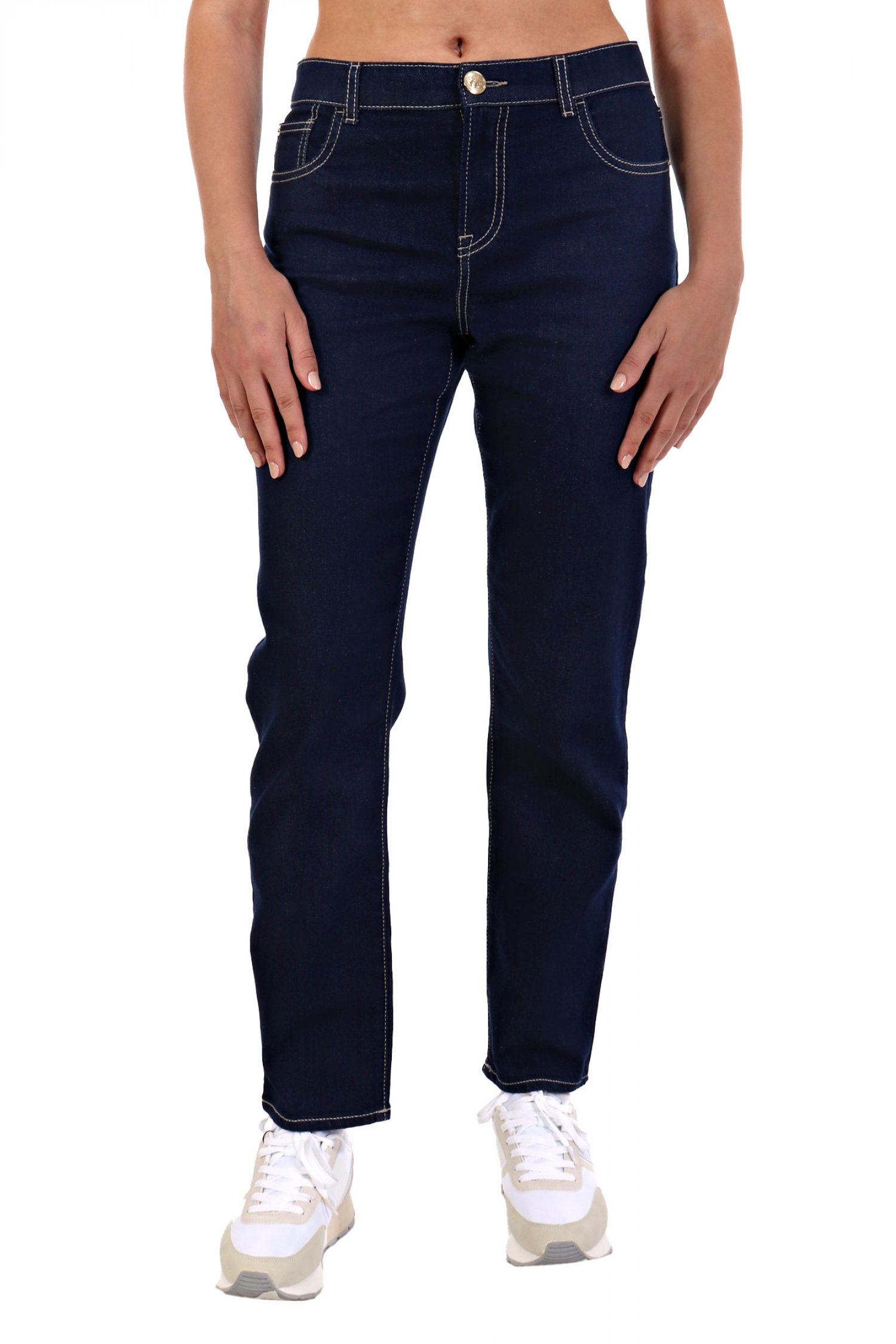 EMPORIO ARMANI ΠΑΝΤΕΛΟΝΙ JEANS J 36 REGULAR FIT LOGO DENIM ΜΠΛΕ