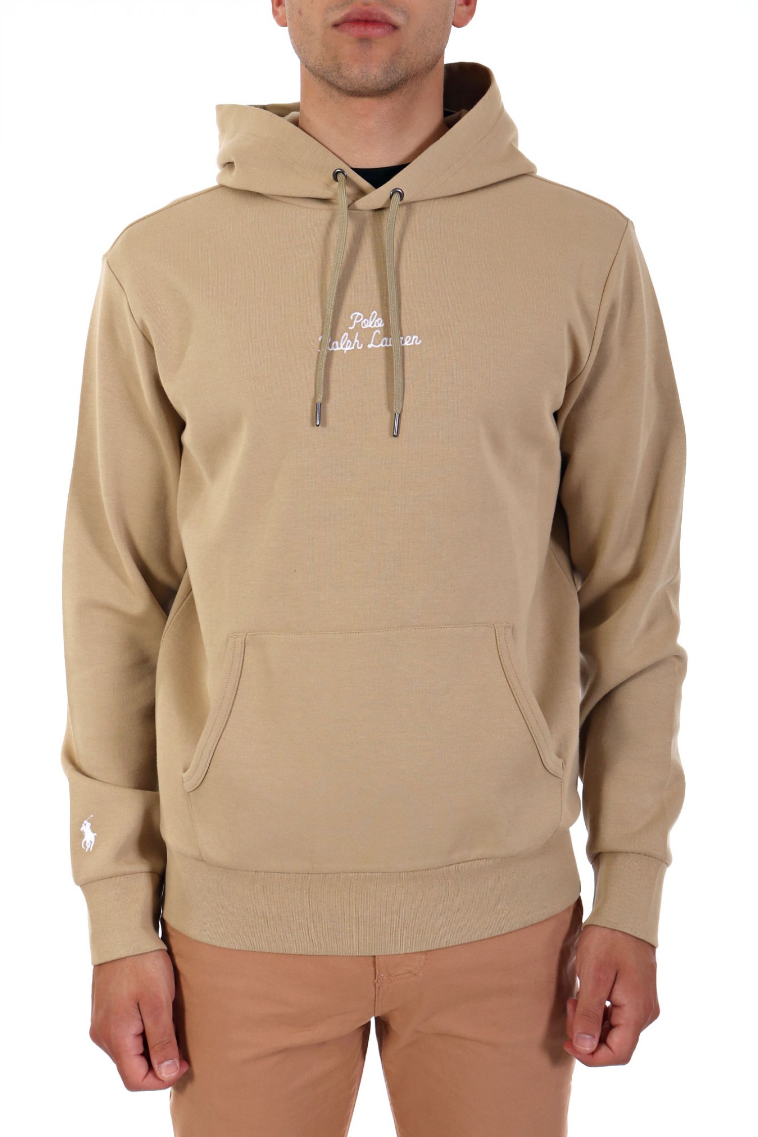 RALPH LAUREN ΦΟΥΤΕΡ HOODIE LOGO ΜΠΕΖ