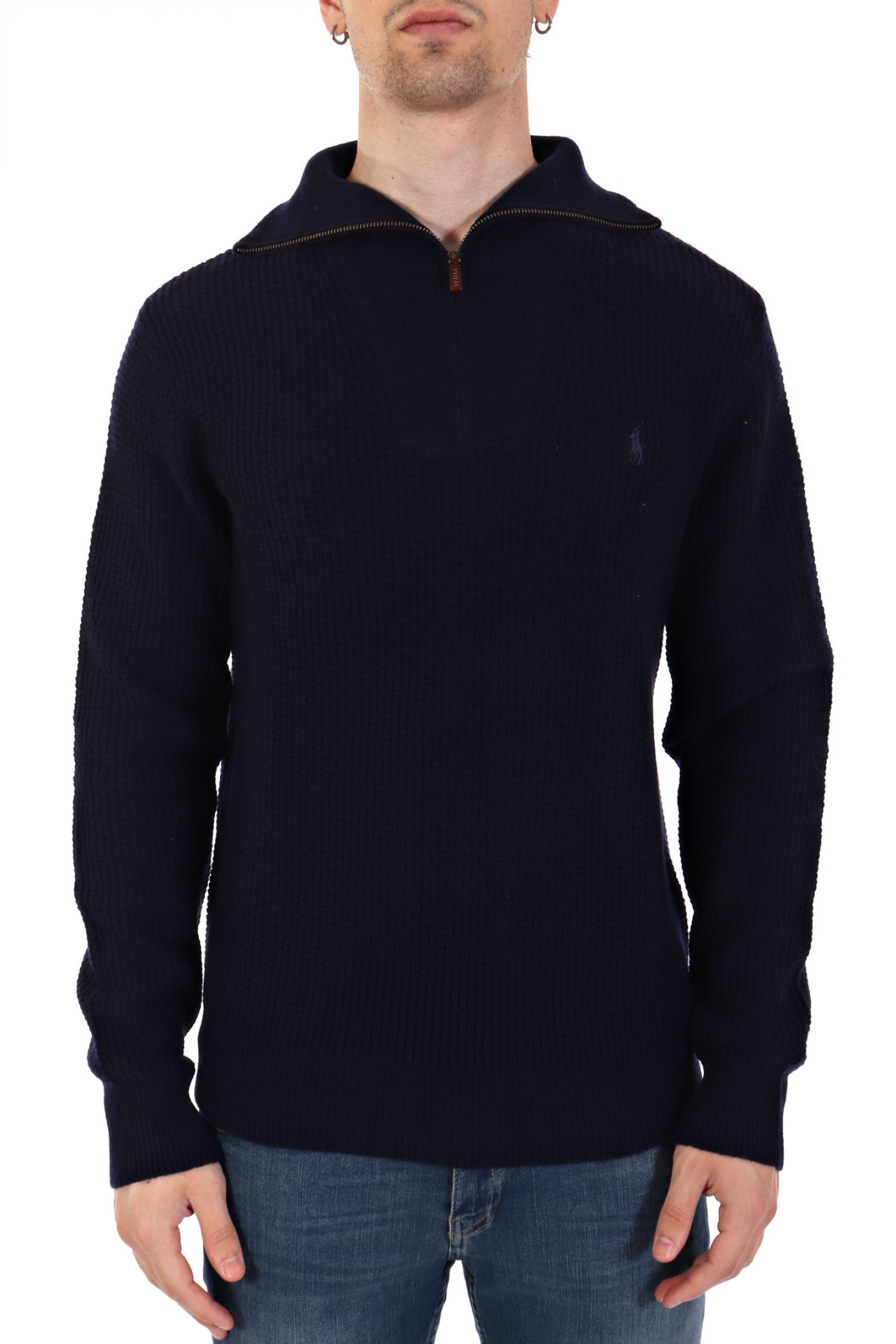 RALPH LAUREN RALPH LAUREN ΠΛΕΚΤΟ HALFZIP LOGO ΜΠΛΕ