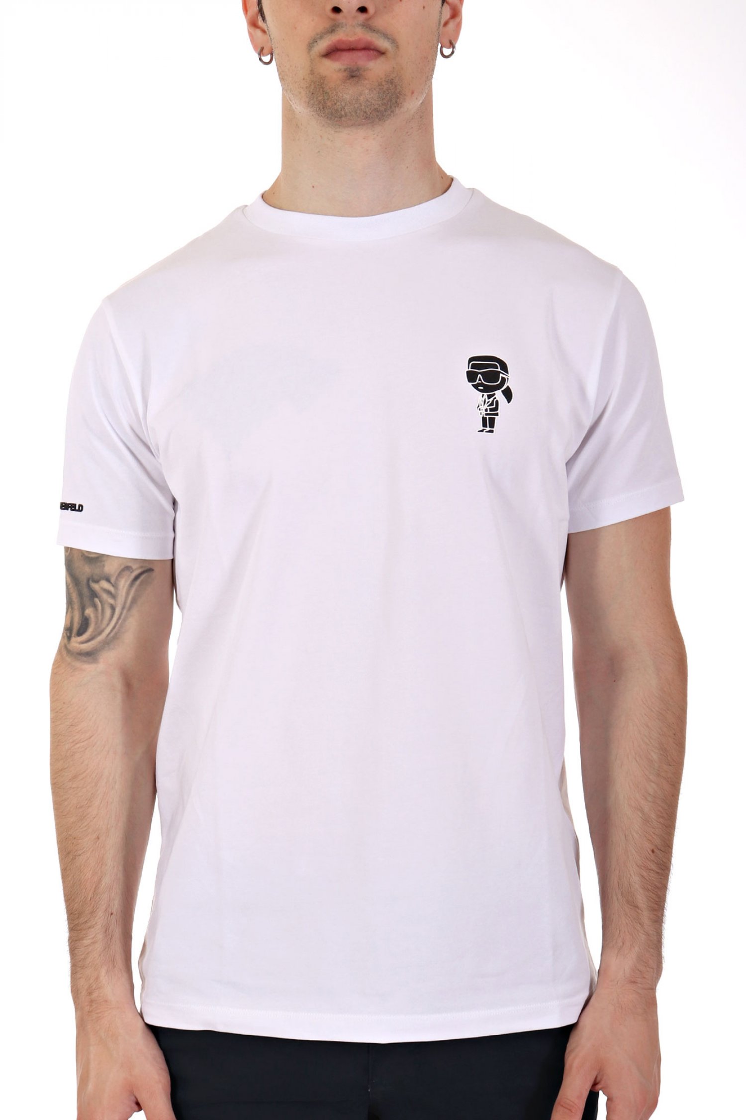 KARL LAGERFELD T-SHIRT LOGO ΛΕΥΚΟ