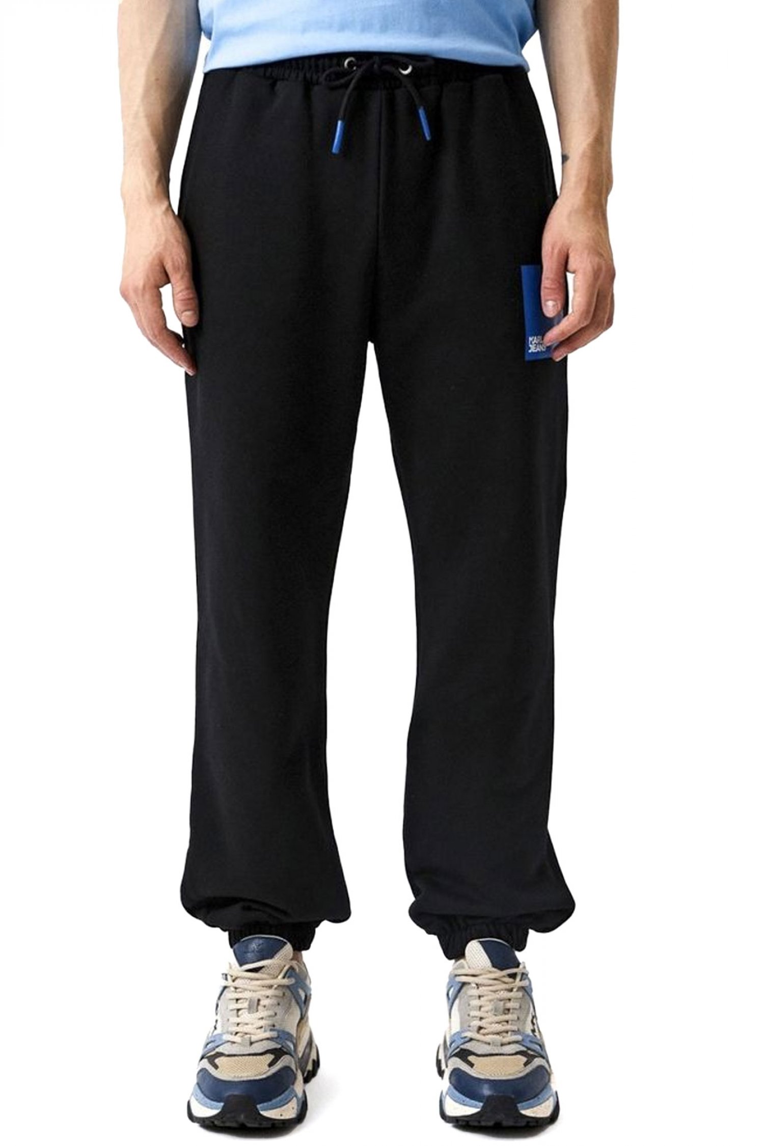 KARL LAGERFELD JEANS ΠΑΝΤΕΛΟΝΙ ΦΟΡΜΑ LOGO RELAXED SWEATPANT ΜΑΥΡΟ