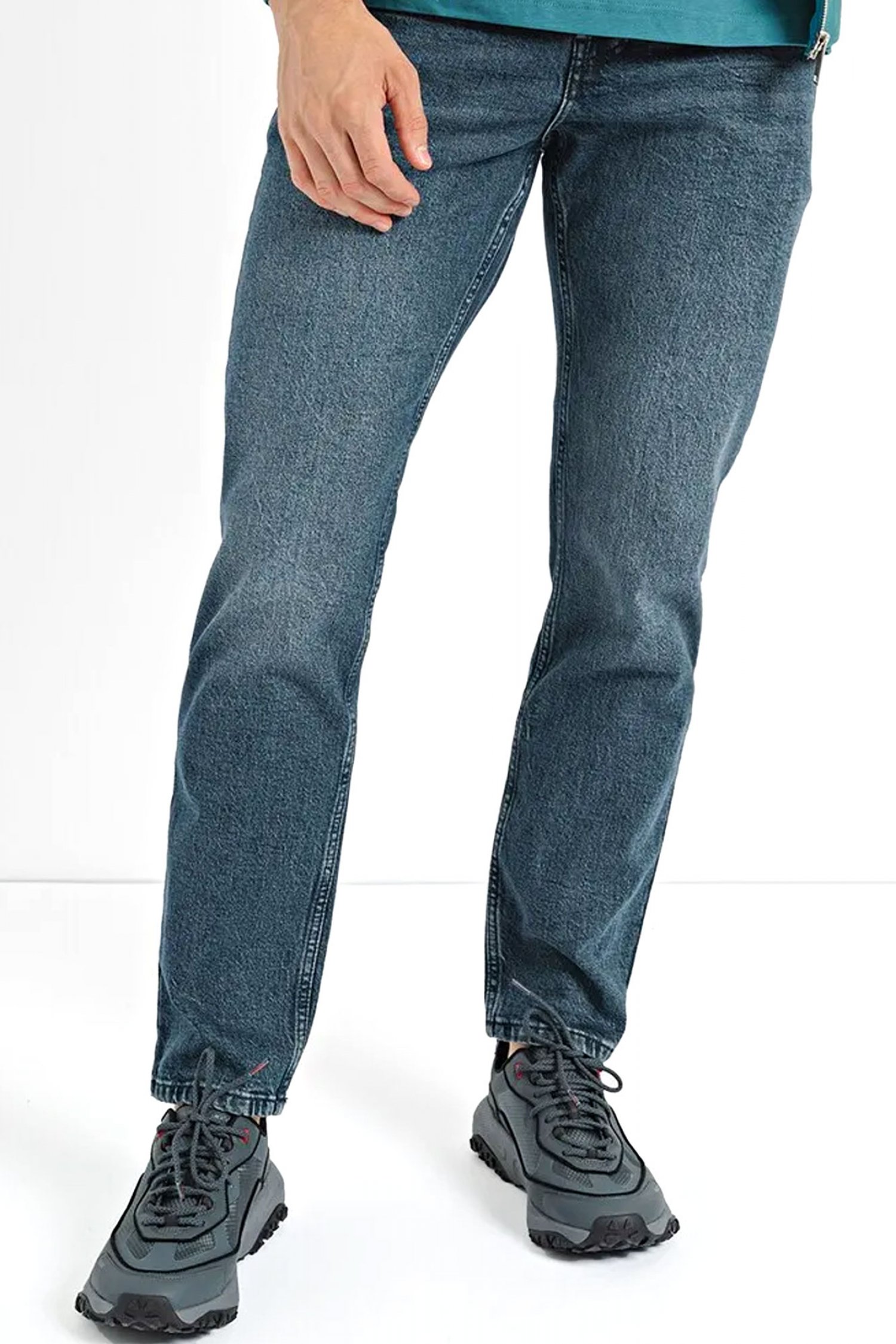 KARL LAGERFELD JEANS KARL LAGERFELD JEANS ΠΑΝΤΕΛΟΝΙ JEANS TAPERED DENIM ΣΚΟΥΡΟ ΜΠΛΕ