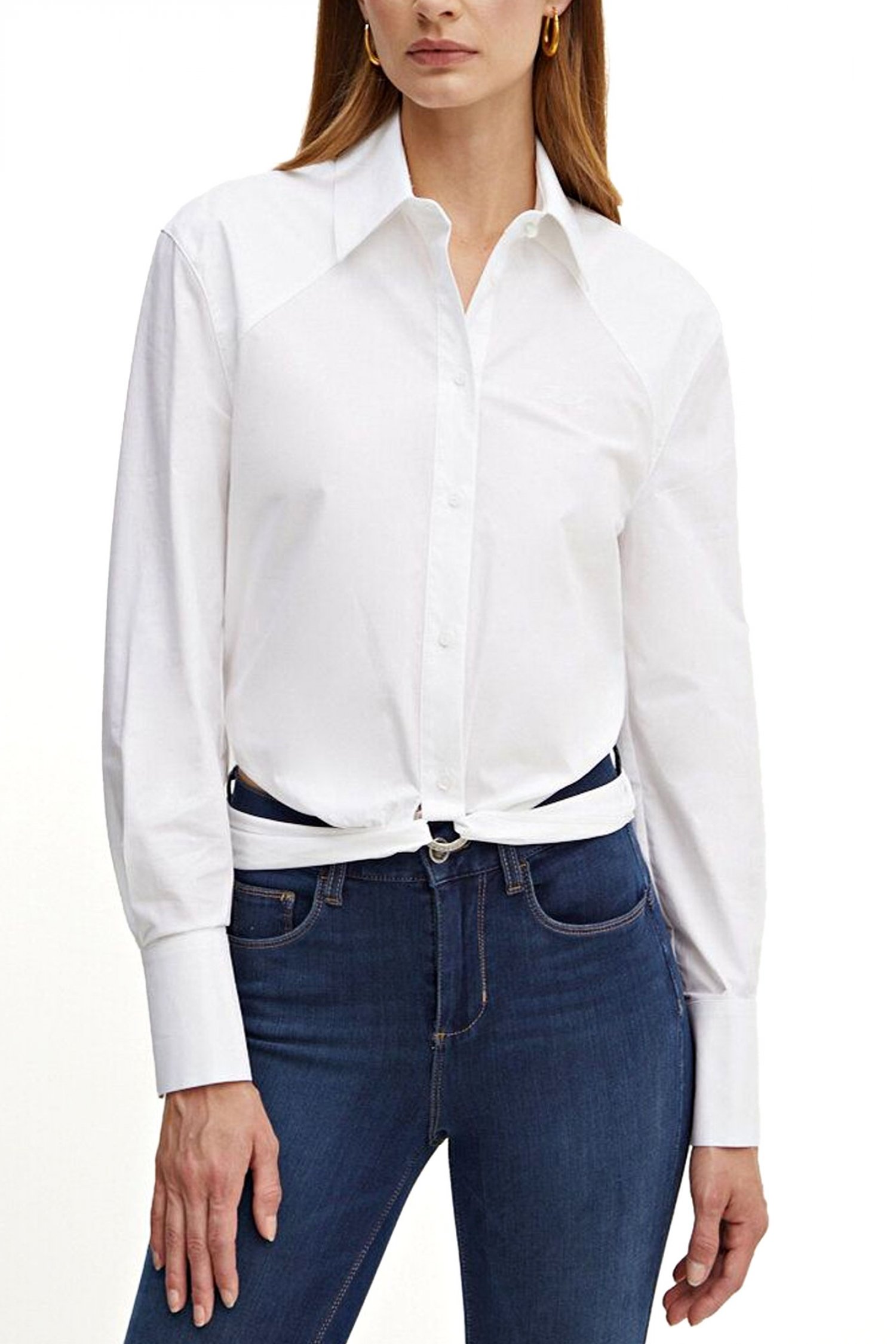 KARL LAGERFELD ΠΟΥΚΑΜΙΣΟ ΜΕ ΔΕΣΙΜΟ ΜΠΡΟΣΤΑ ΛΕΥΚΟ