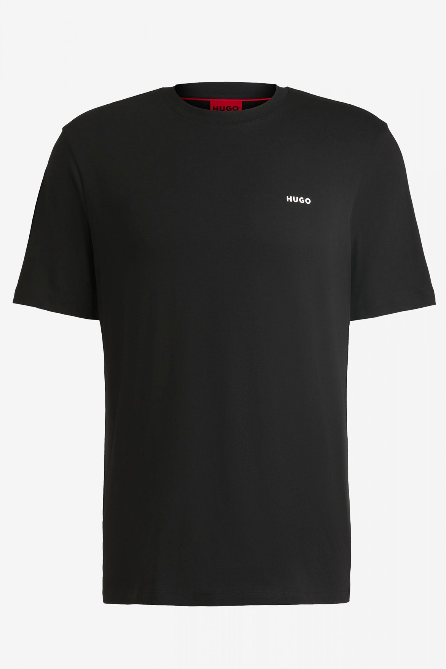 HUGO T-SHIRT DERO222 LOGO ΜΑΥΡΟ