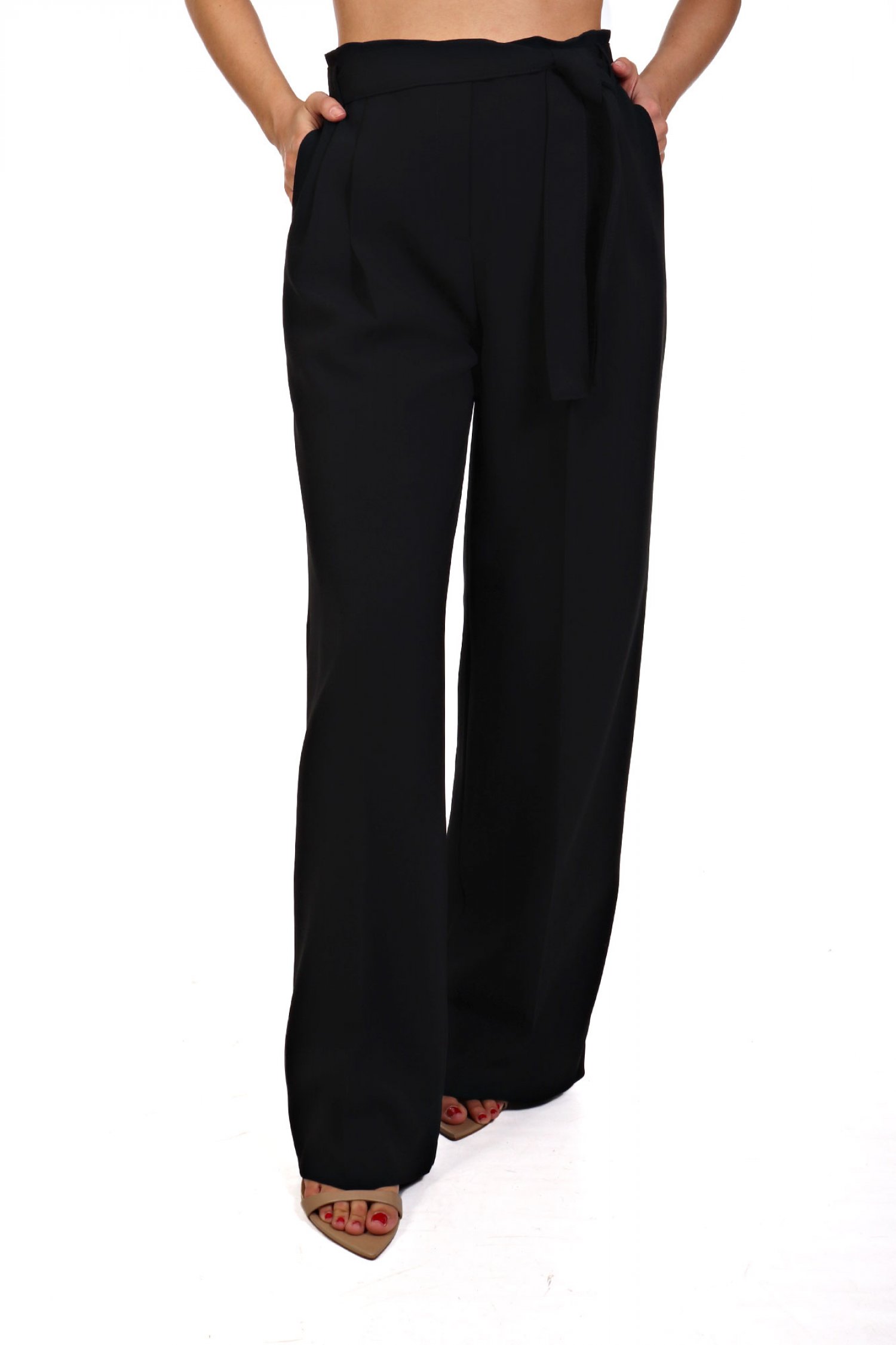 BOSS ΠΑΝΤΕΛΟΝΑ TAPIANA ΙΣΙΑ ΖΩΝΗ ΥΦΑΣΜΑΤΙΝΗ ΜΑΥΡΟ