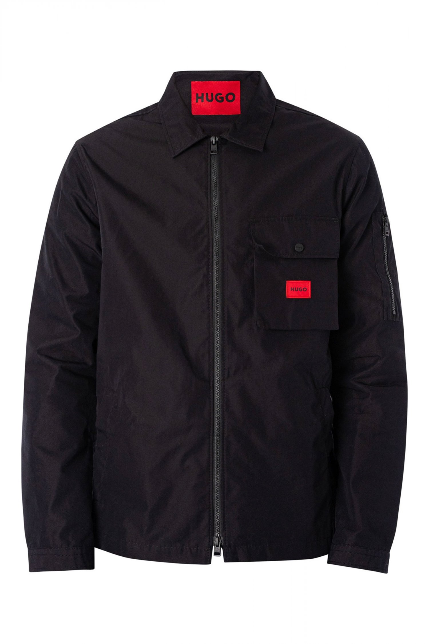 HUGO ΠΟΥΚΑΜΙΣΟ OVERSHIRT EMMOND LOGO ΜΑΥΡΟ