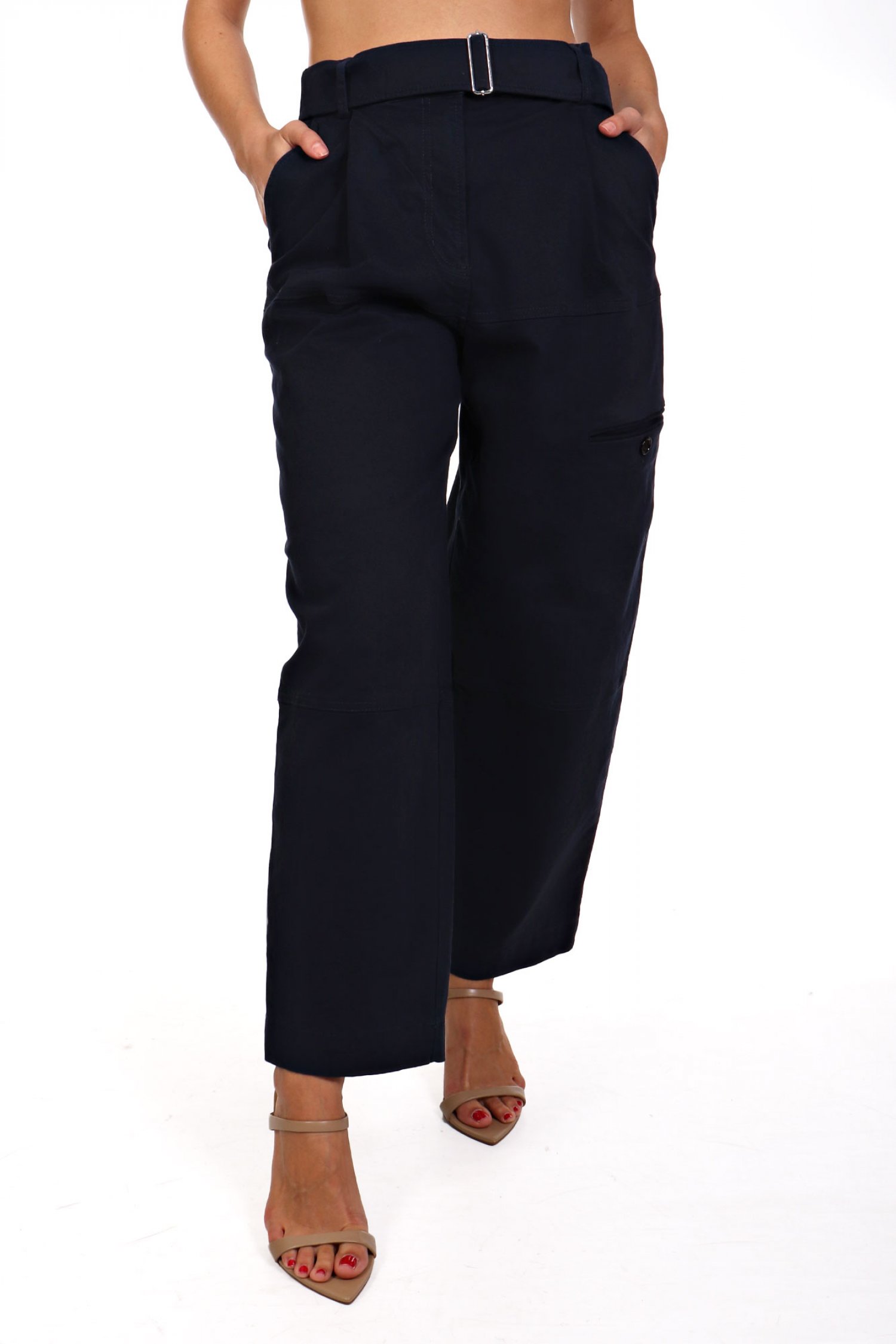 BOSS ΠΑΝΤΕΛΟΝΙ TAKANE-W BALLOON ΠΙΕΤΕΣ ΖΩΝΗ ΥΦΑΣΜΑΤΙΝΟ ΜΠΛΕ