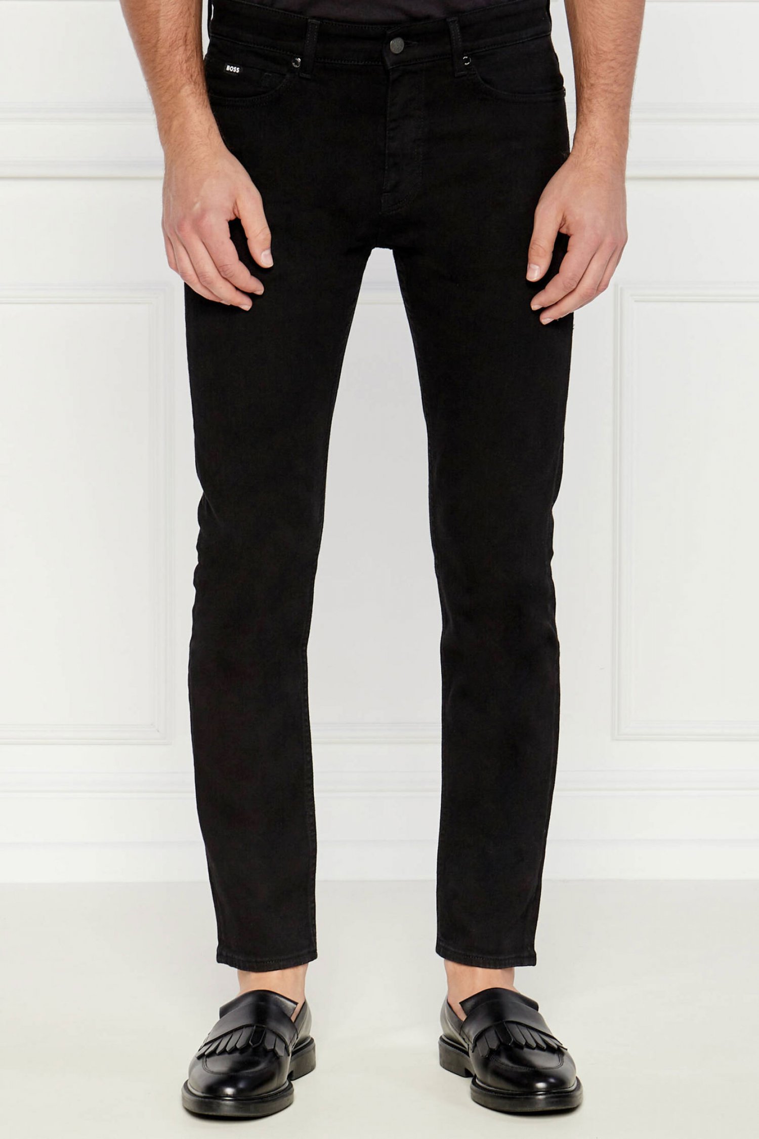 BOSS ΠΑΝΤΕΛΟΝΙ JEANS DELAWARE SLIM FIT ΜΑΥΡΟ