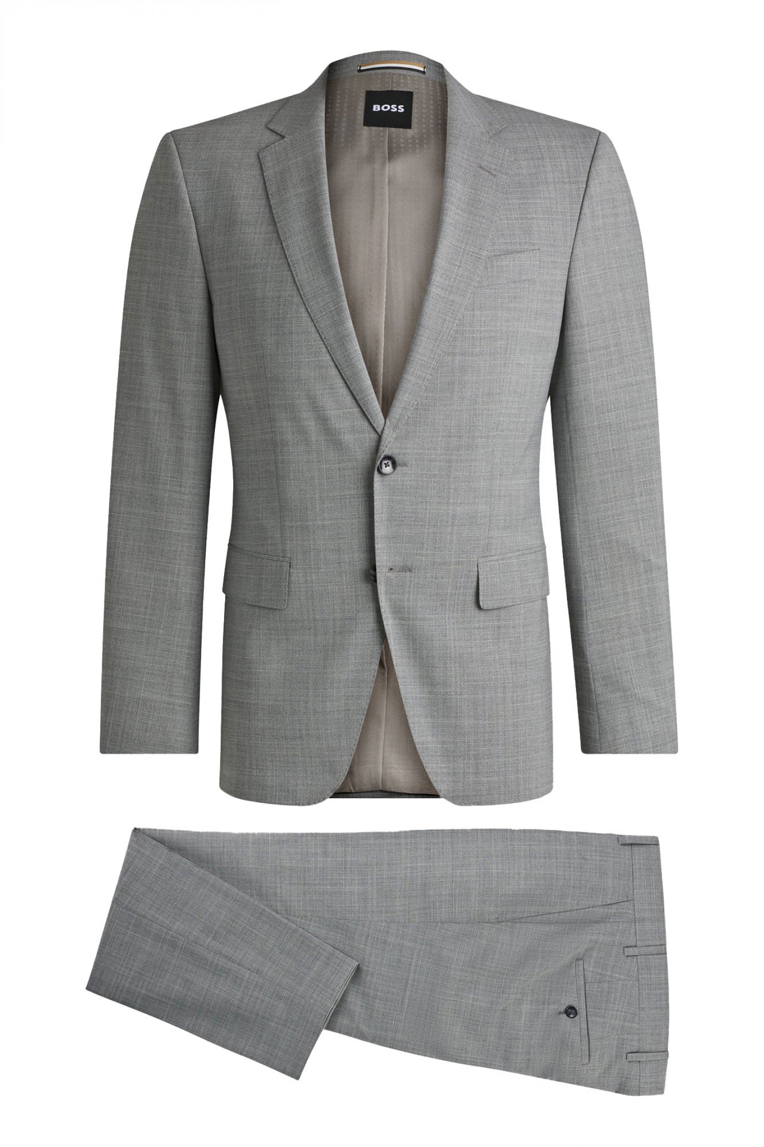 BOSS ΚΟΣΤΟΥΜΙ SLIM FIT STRETCH TAILORING H-HUGE-2PCS-224 ΓΚΡΙ