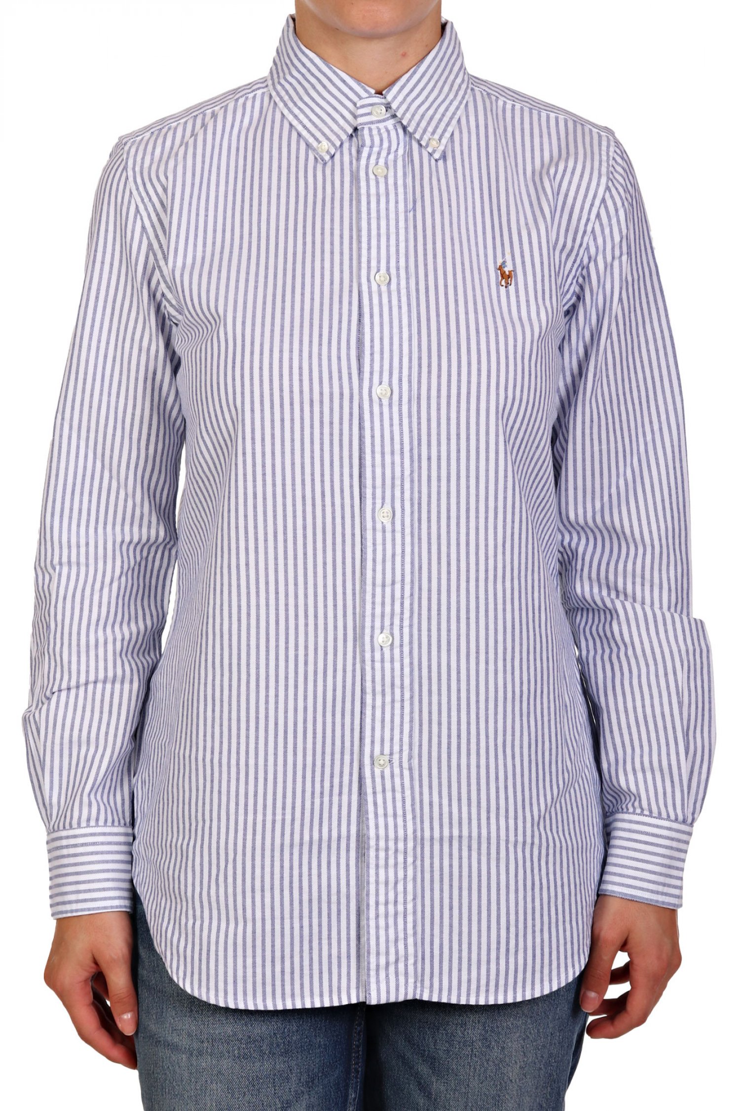 RALPH LAUREN ΠΟΥΚΑΜΙΣΟ CLASSICS ΡΙΓΕ ΜΠΛΕ