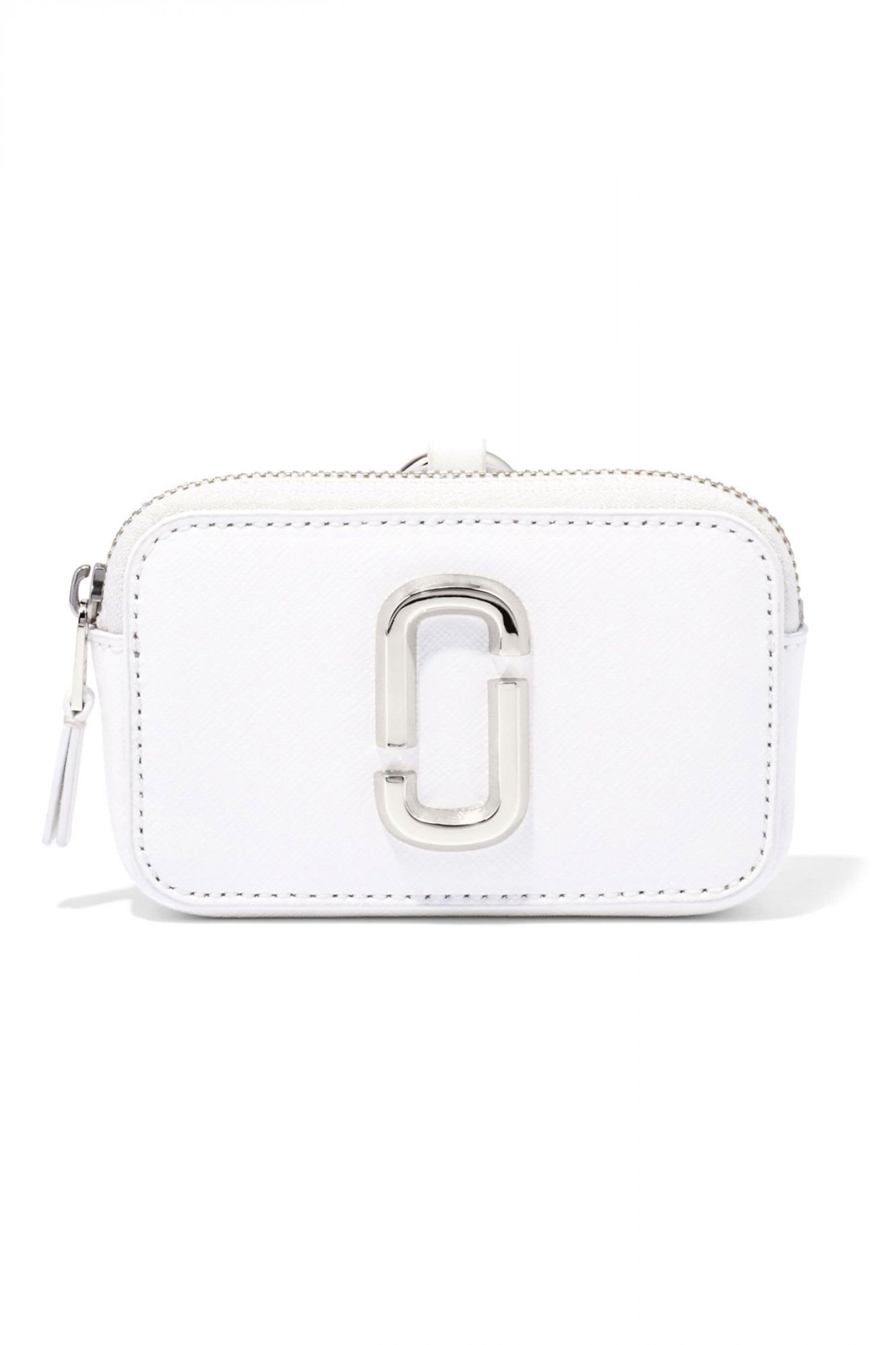 MARC JACOBS MARC JACOBS ΠΟΡΤΟΦΟΛΙ MINI THE NANO SNAPSHOT CHARM ΛΕΥΚΟ