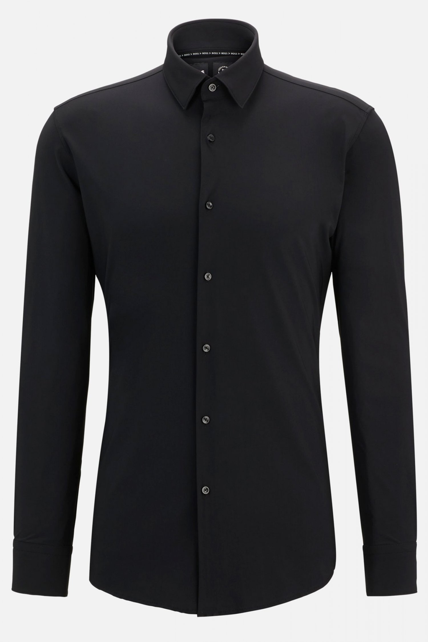 BOSS PERFORMANCE ΠΟΥΚΑΜΙΣΟ SLIM FIT P-HANK-S-KENT-C1-222 ΜΑΥΡΟ