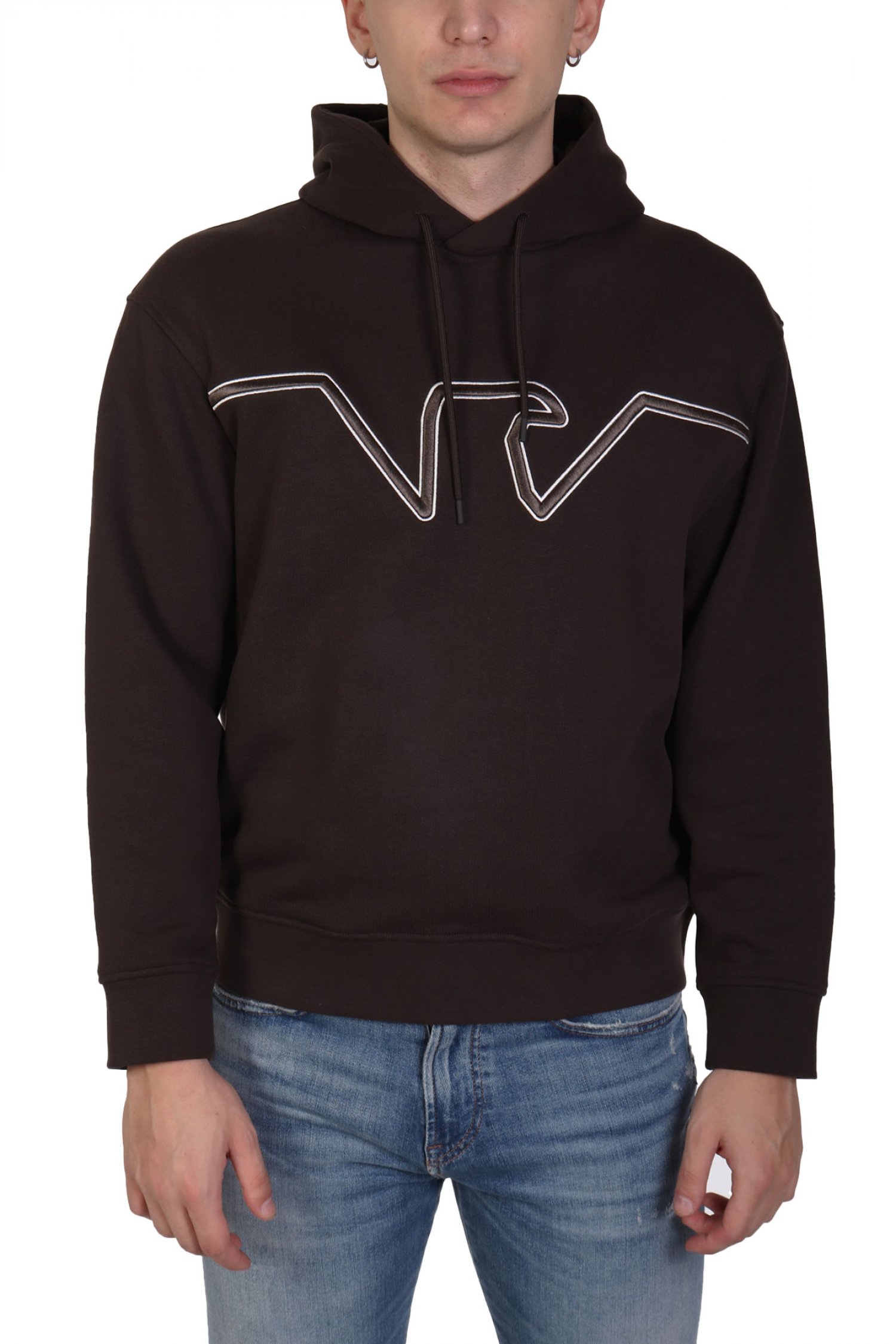 EMPORIO ARMANI ΦΟΥΤΕΡ HOODIE BIG EAGLE LOGO ΧΑΚΙ