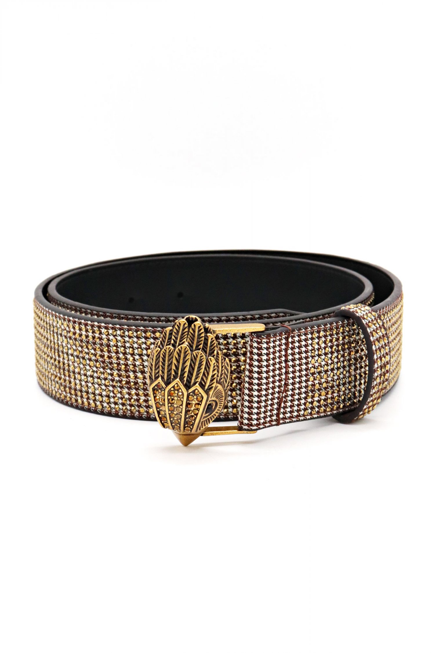 KURT GEIGER ΖΩΝΗ KENSINGTON 38 EAGLE BELT ΜΕΤΑΛΛΙΚΑ ΣΤΡΑΣ LOGO ΧΡΥΣΟ