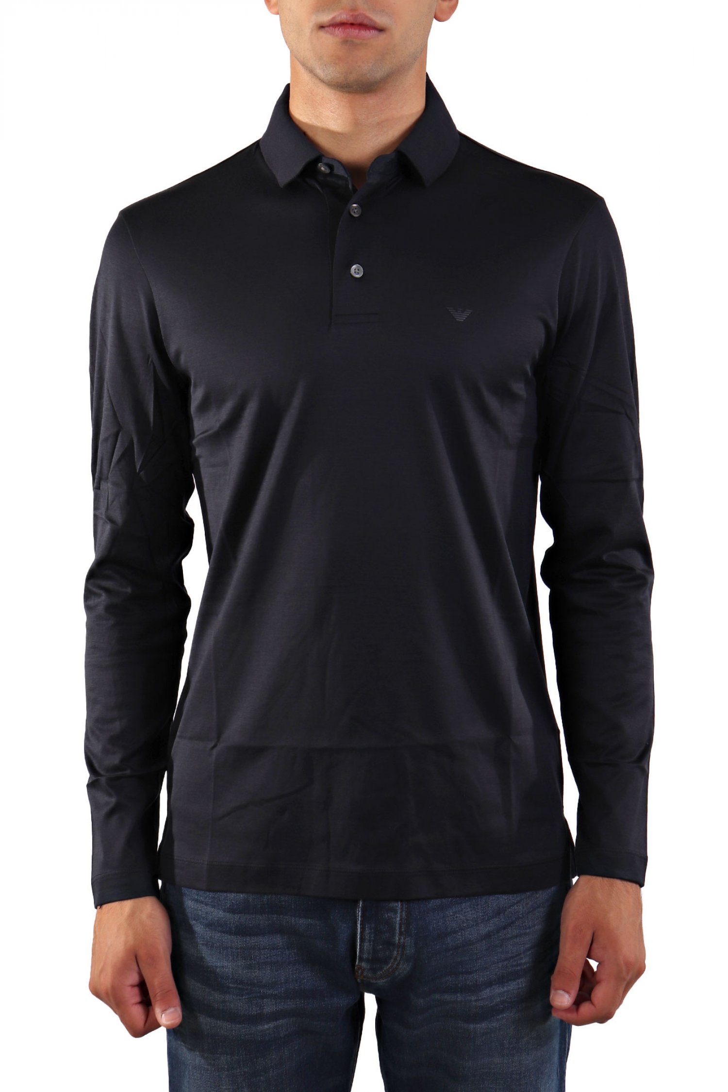 EMPORIO ARMANI POLO LOGO ΜΠΛΕ