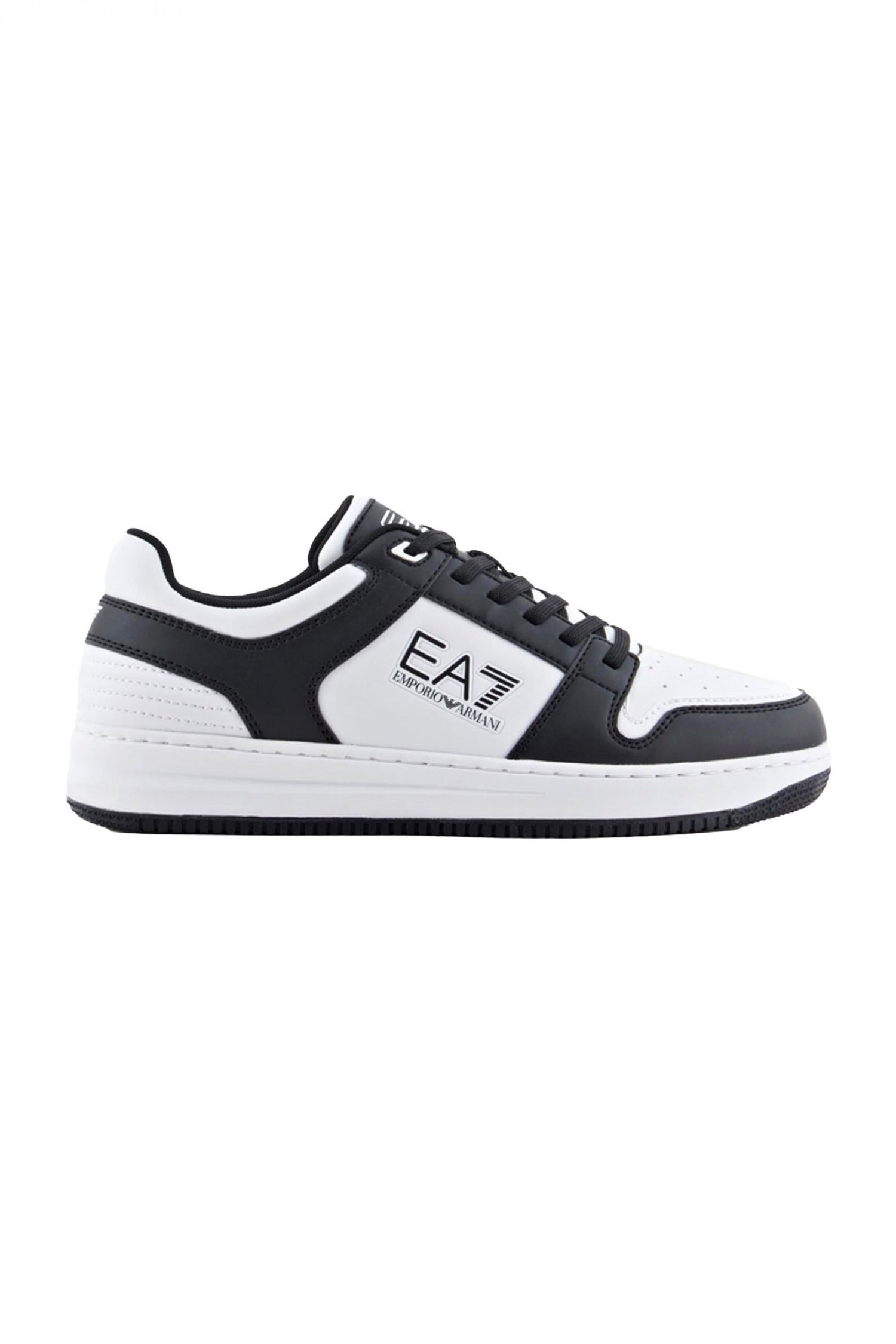 ARMANI 7 ΠΑΠΟΥΤΣΙ SNEAKERS LOGO ΛΕΥΚΟ-ΜΑΥΡΟ