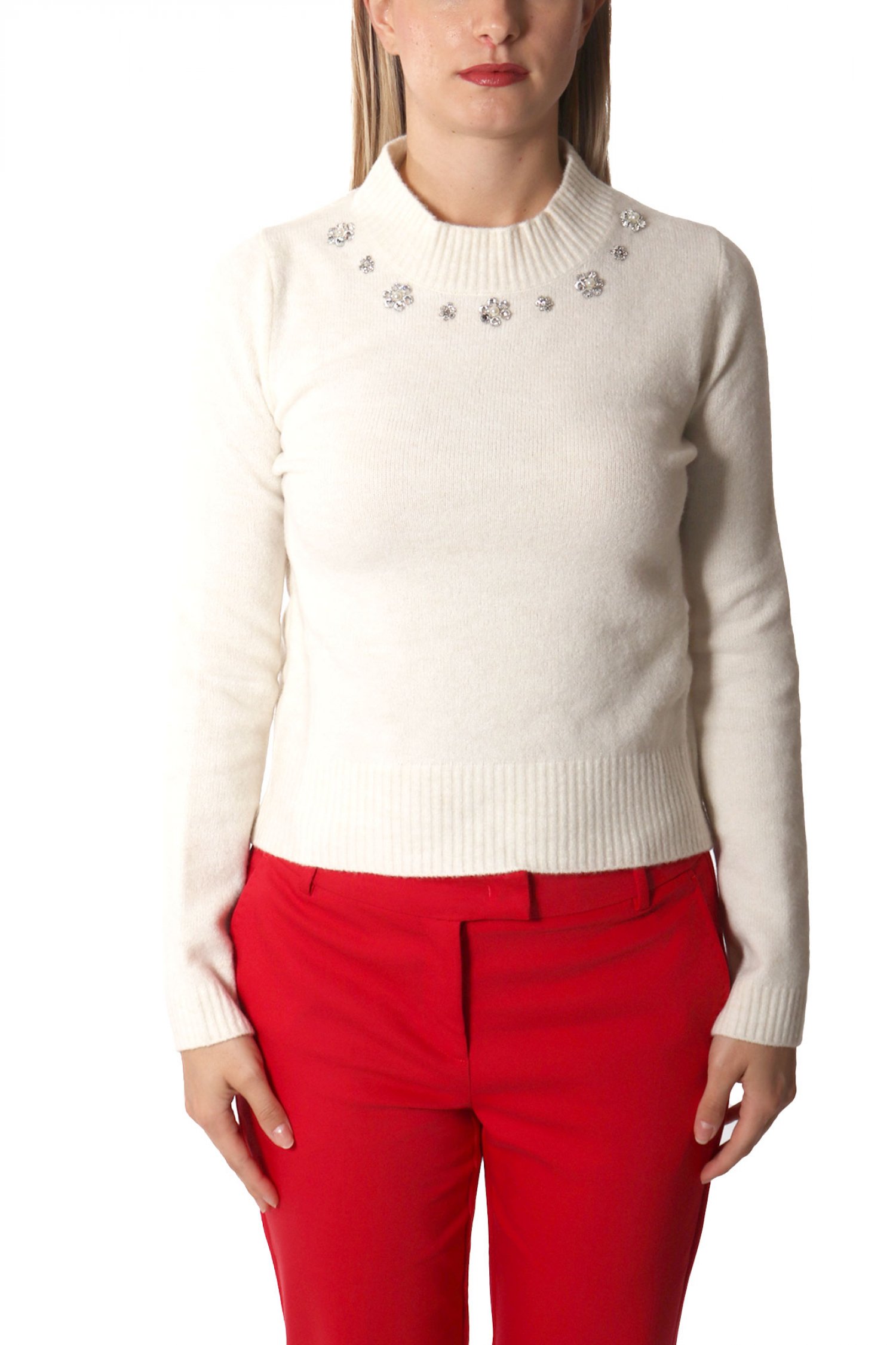 MARELLA EMME ΜΠΛΟΥΖΑ GALIZIA ΠΛΕΚΤΟ ΛΕΥΚΟ