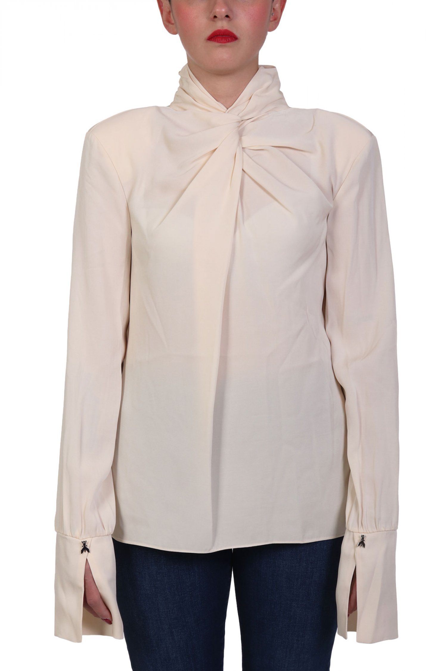 PATRIZIA PEPE ΜΠΛΟΥΖΑ ΜΑΝΣΕΤΑ ΚΡΕΜ