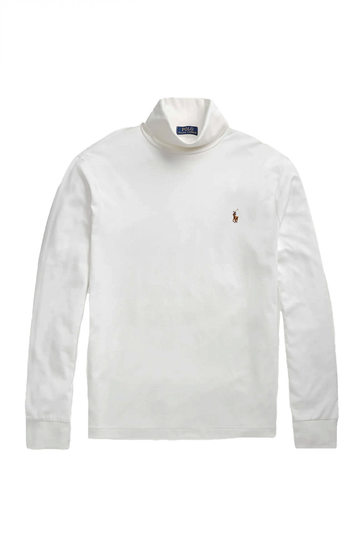 RALPH LAUREN T-SHIRT ROLLNECK LOGO ΥΠΟΛΕΥΚΟ