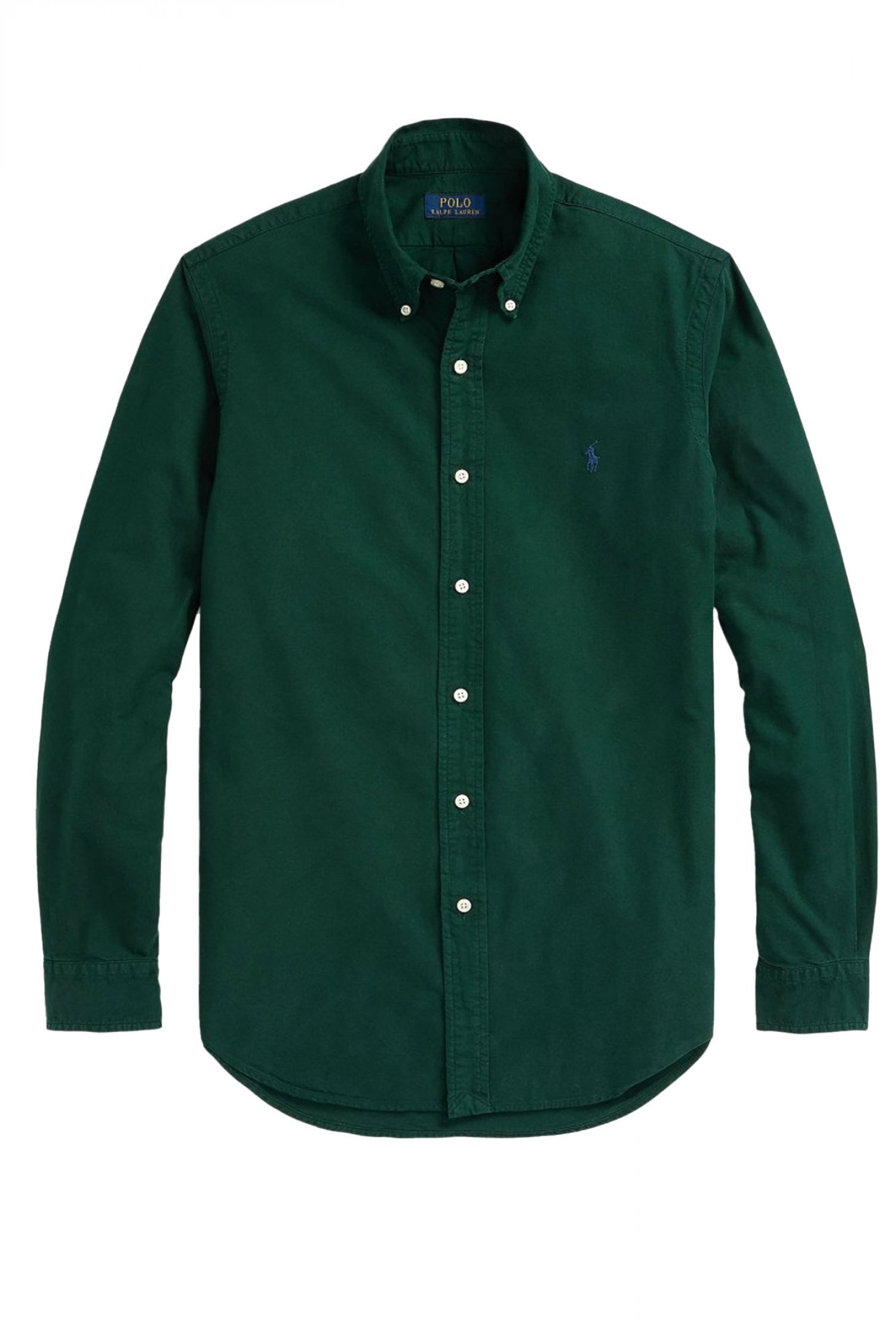 RALPH LAUREN ΠΟΥΚΑΜΙΣΟ BUTTON DOWN CUSTOM FIT LOGO ΠΡΑΣΙΝΟ