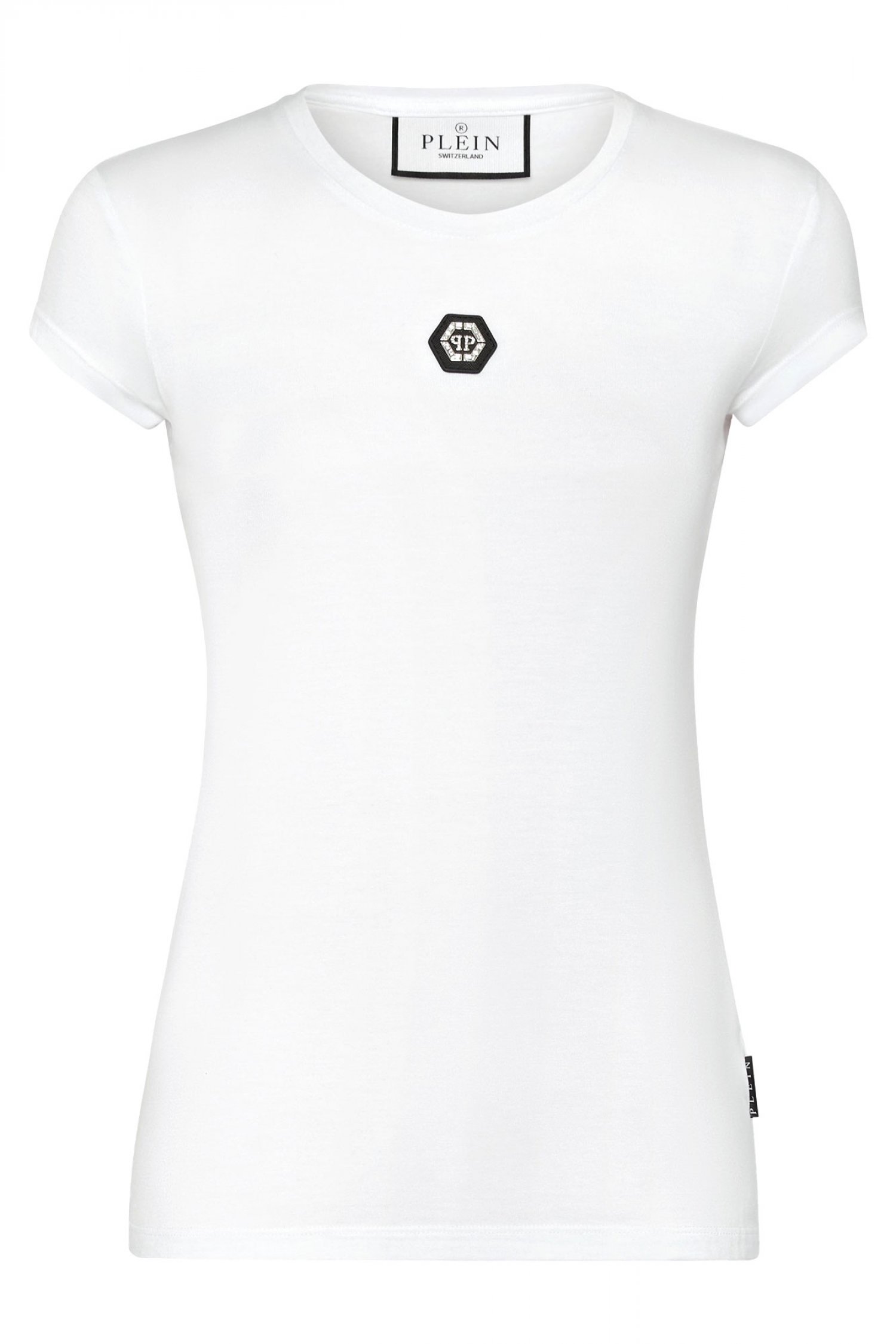PHILIPP PLEIN T-SHIRT SEXY PURE HEXAGON LOGO ΛΕΥΚΟ