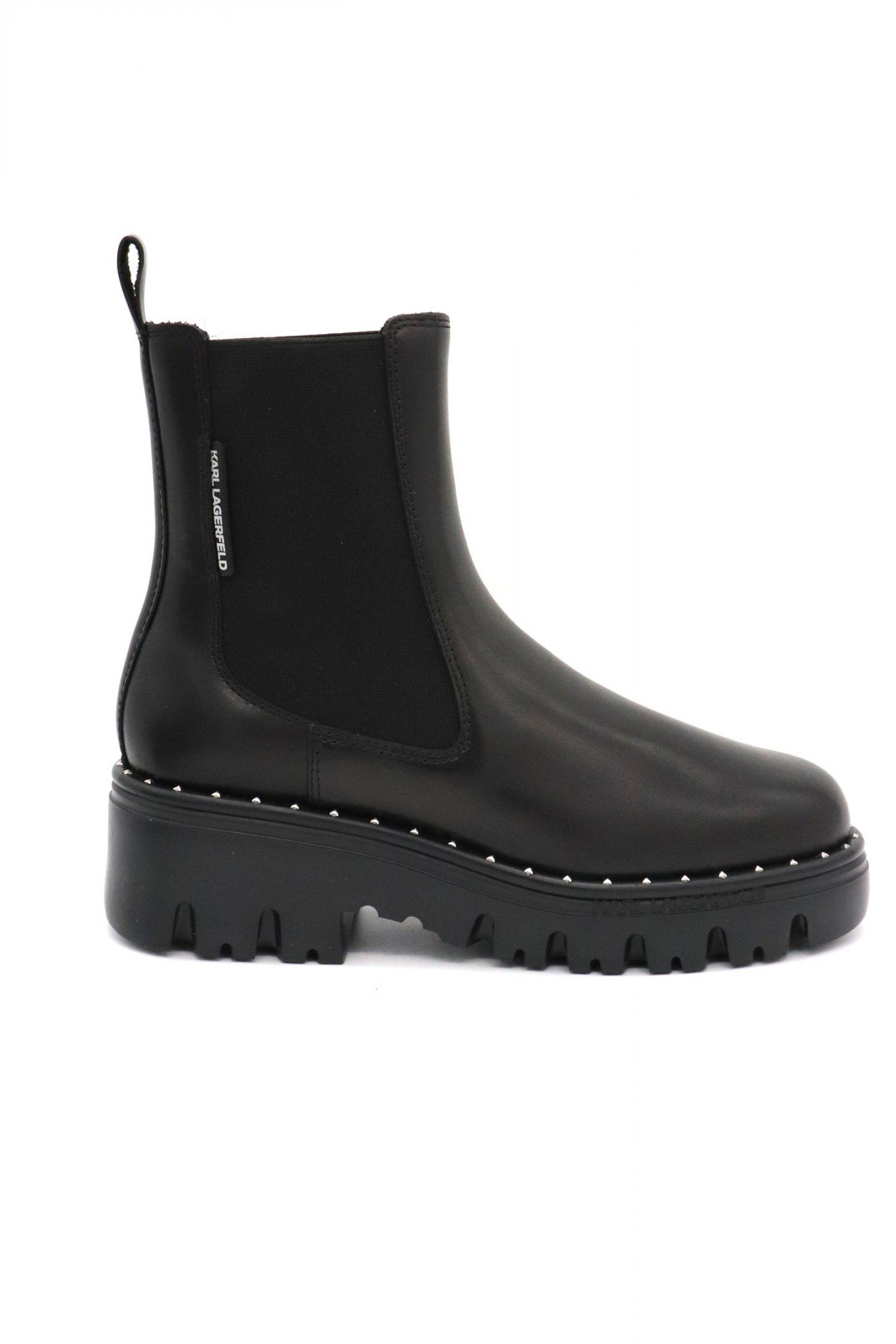 KARL LAGERFELD KARL LAGERFELD ΠΑΠΟΥΤΣΙΑ MΠΟΤΑΚΙΑ AΝKLE GORE BOOT ΤΡΟΥΞ LOGO ΜΑΥΡΟ