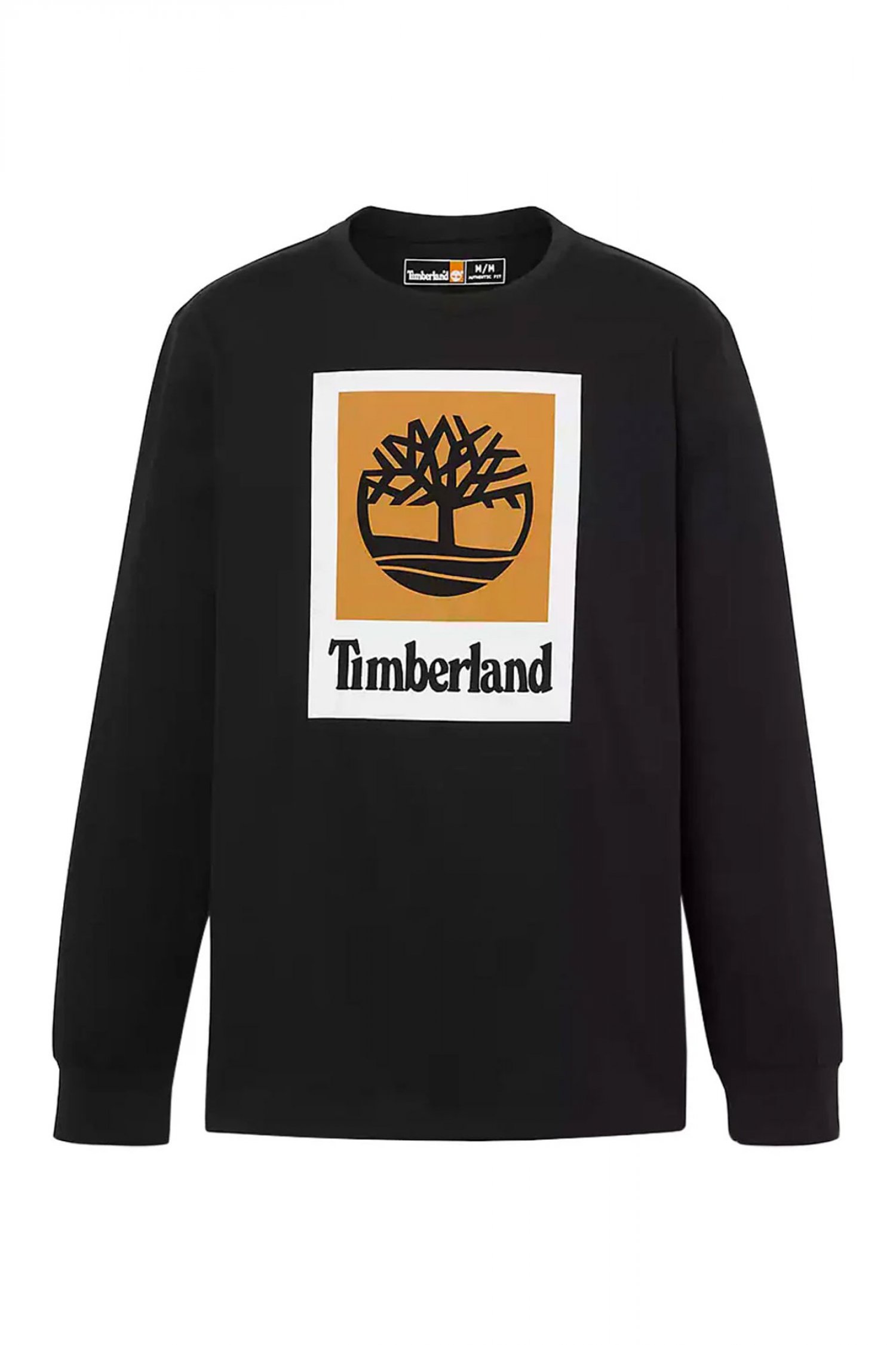 TIMBERLAND T-SHIRT COLORED AUTHENTIC FIT LOGO ΜΑΥΡΟ
