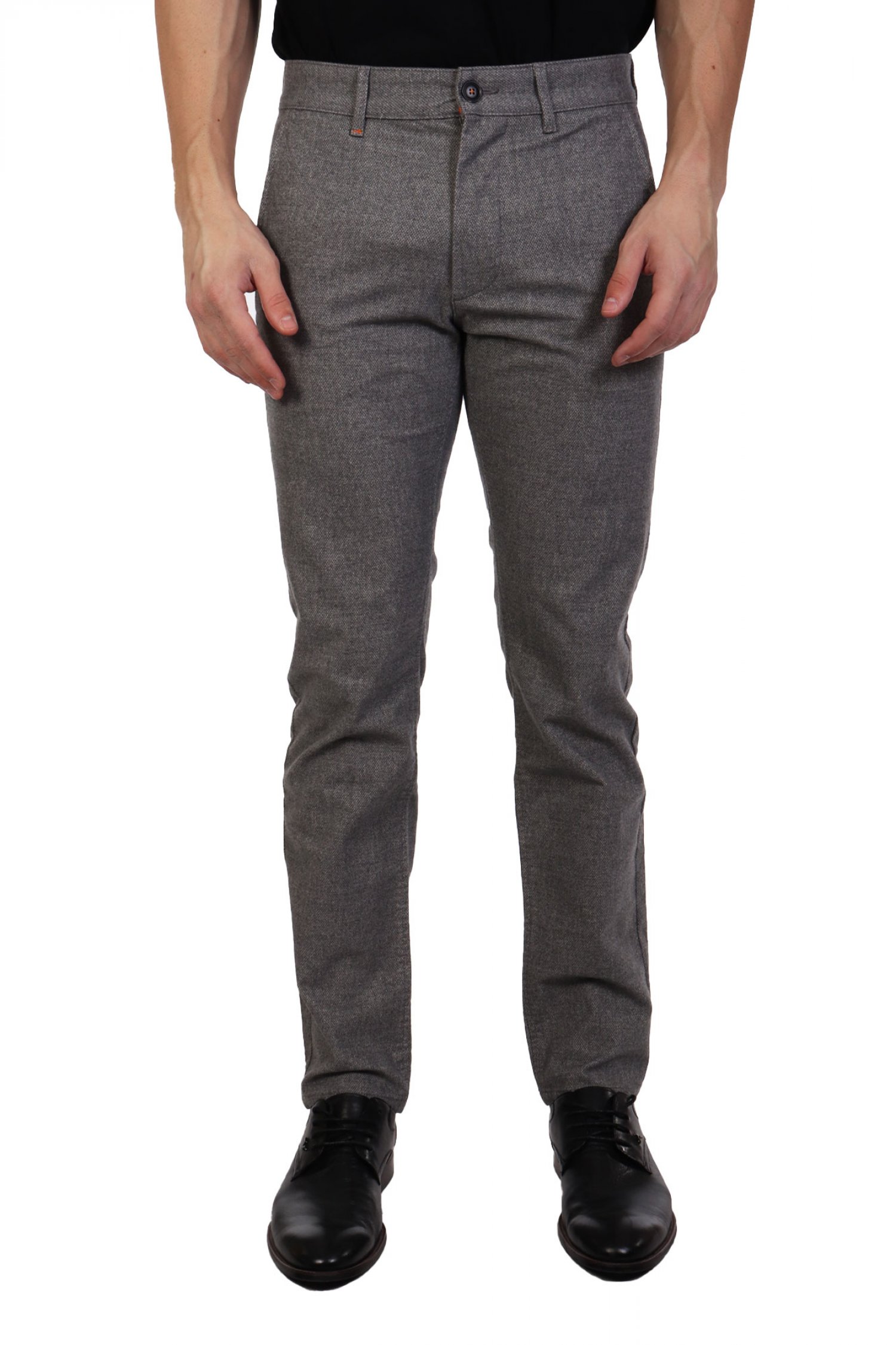BOSS CASUAL ΠΑΝΤΕΛΟΝΙ CHINO SLIM FIT CHINO SLIM ΓΚΡΙ