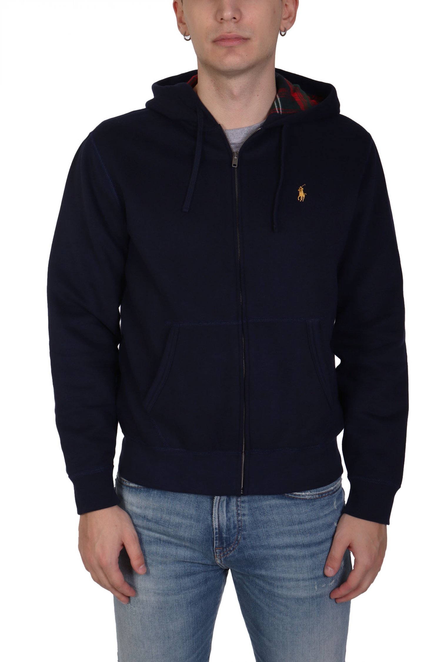 RALPH LAUREN ΦΟΥΤΕΡ ΖΙPHOOD LOGO ΜΠΛΕ