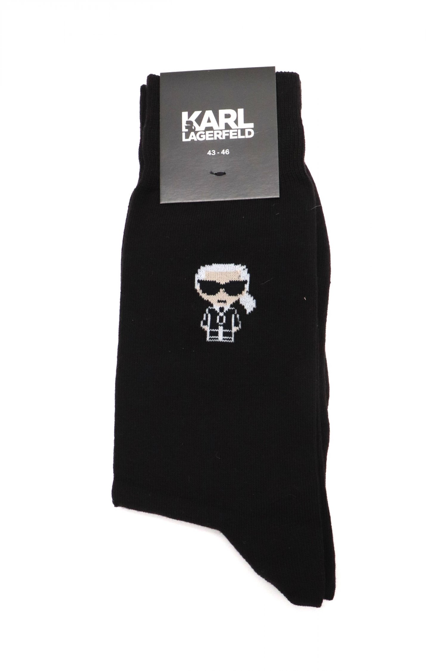 KARL LAGERFELD ΚΑΛΤΣΕΣ LOGO ΜΑΥΡΟ