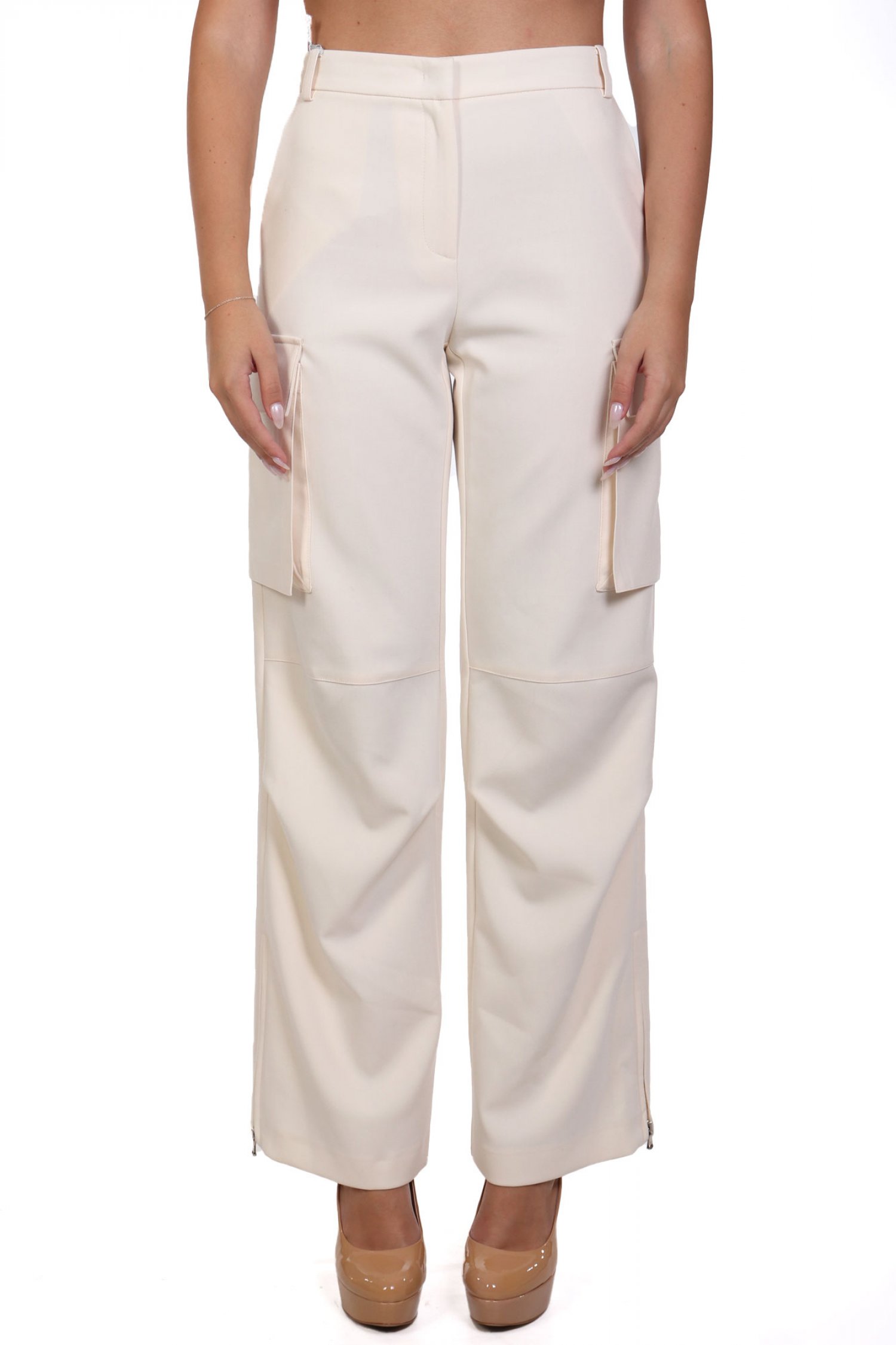 PATRIZIA PEPE ΠΑΝΤΕΛΟΝΑ CARGO ΕΚΡΟΥ