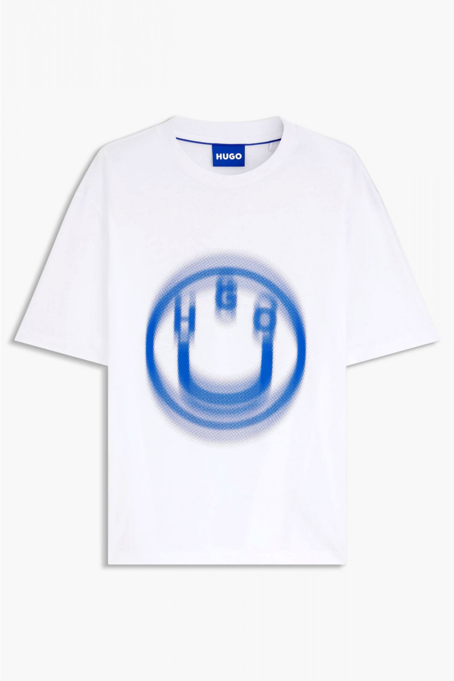 HUGO BLUE Τ-SHIRT NALAX ΛΕΥΚΟ