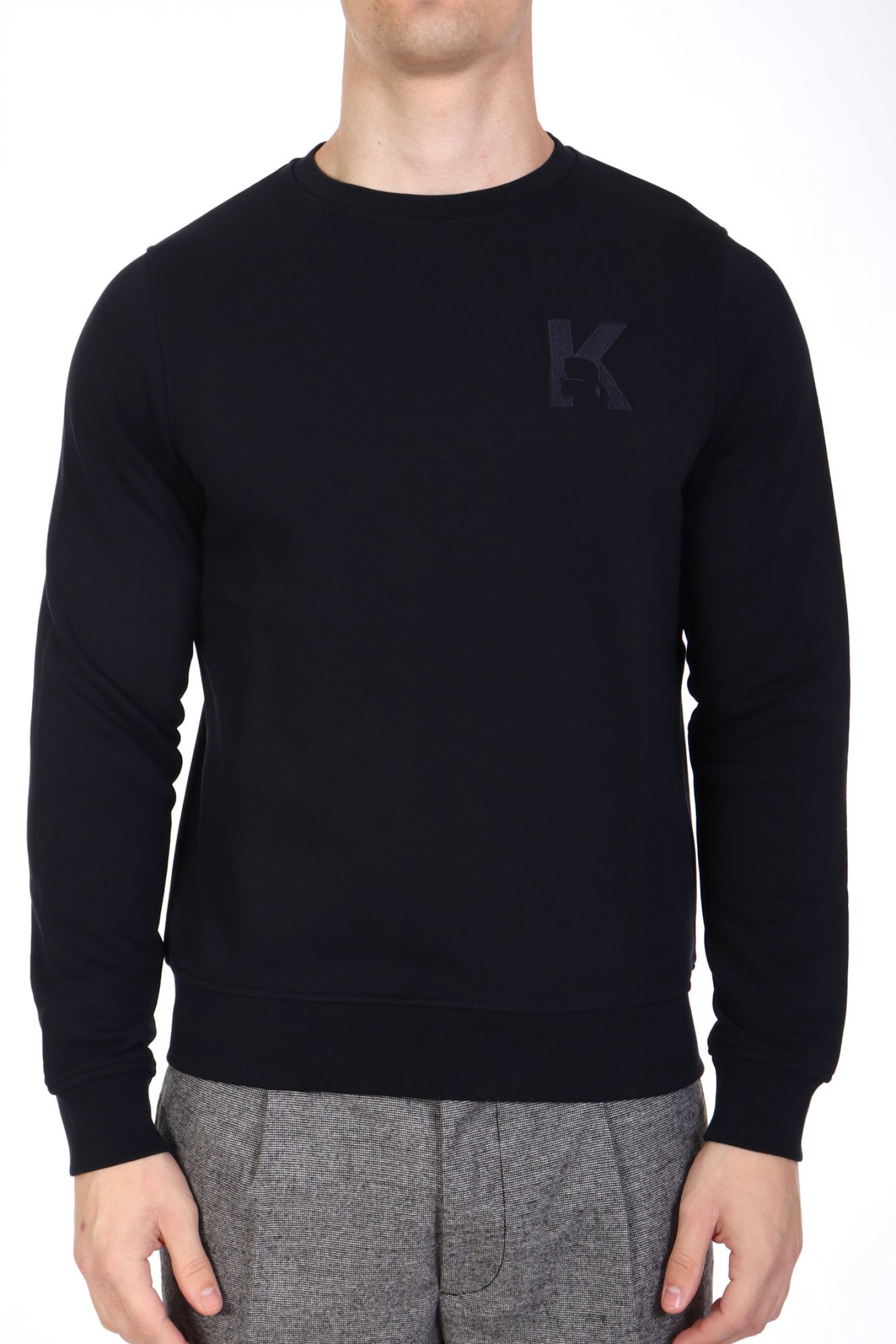 KARL LAGERFELD KARL LAGERFELD ΦΟΥΤΕΡ CREWNECK LOGO ΜΠΛΕ
