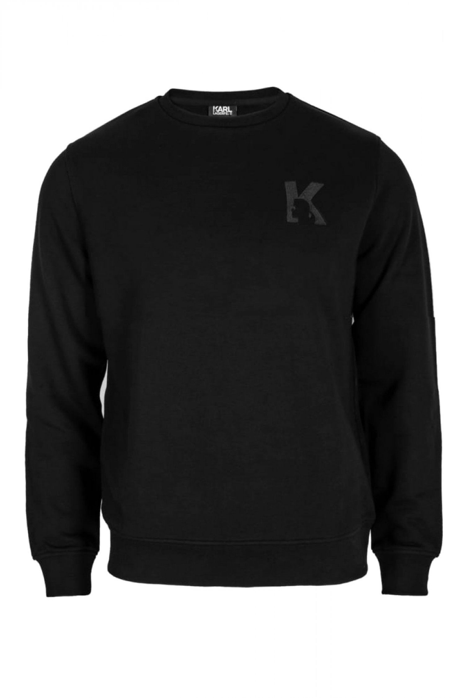 KARL LAGERFELD ΦΟΥΤΕΡ CREWNECK LOGO ΜΑΥΡΟ
