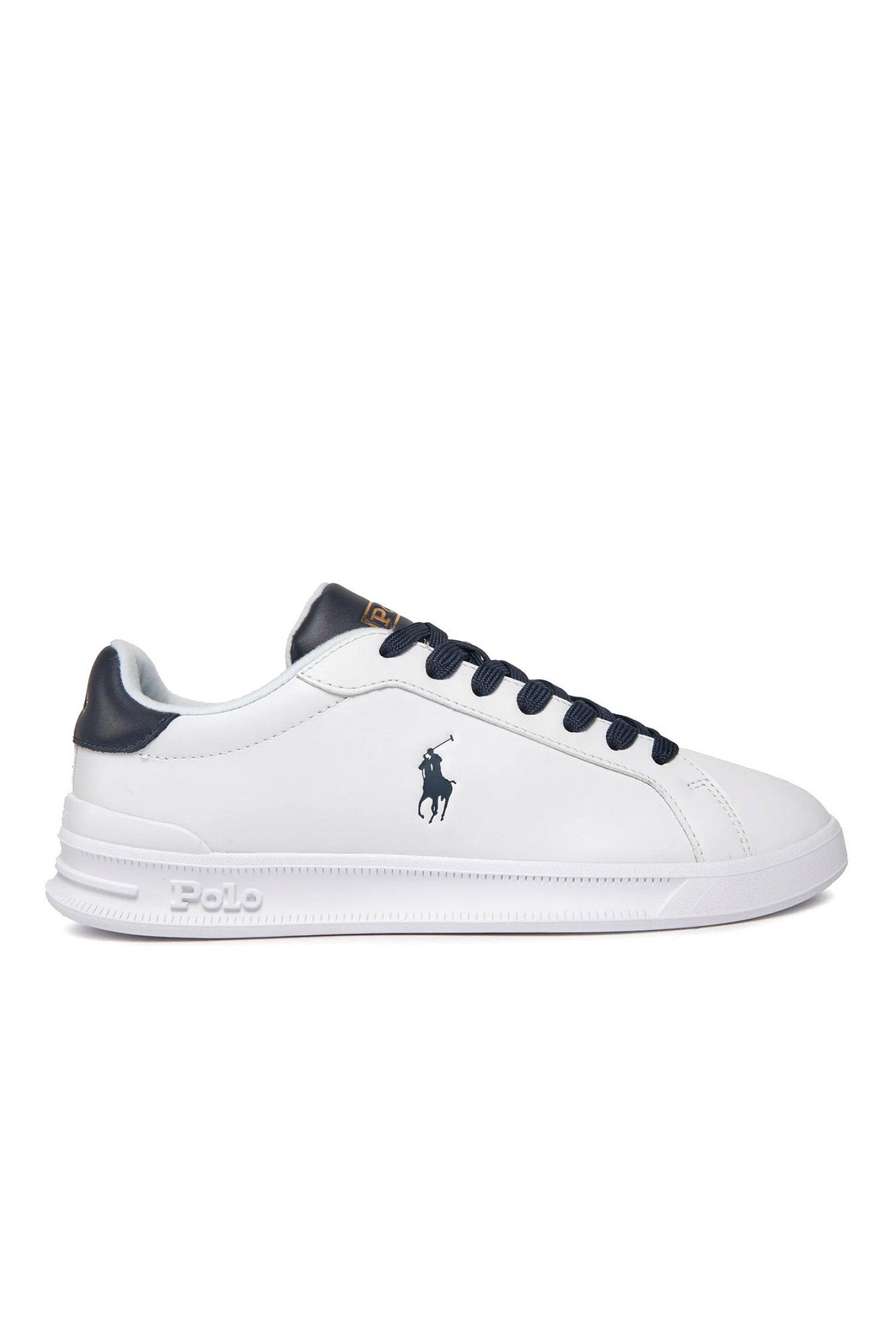 RALPH LAUREN ΠΑΠΟΥΤΣΙΑ SNEAKERS HRT CT II-SK-LTL MΠΛΕ ΛΕΠΤΟΜΕΡΕΙΕΣ LOGO ΛΕΥΚΟ