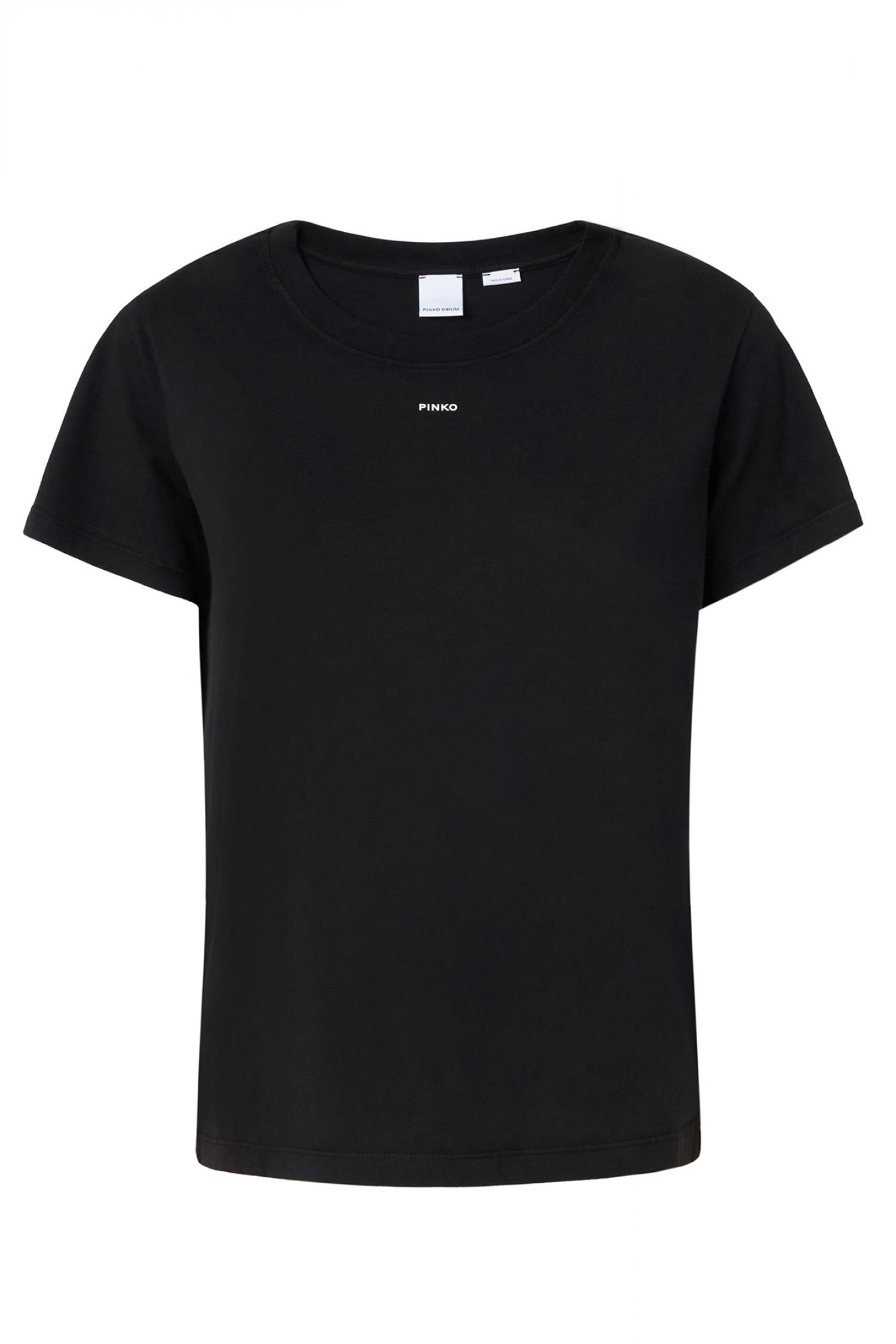 PINKO ΓΥΝΑΙΚΕΙΟ ΜΠΛΟΥΖΑΚΙ BASICO T-SHIRT ΜΑΥΡΟ