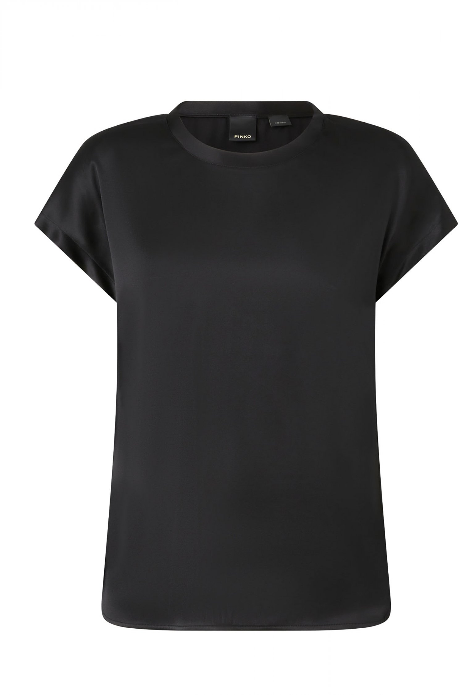 PINKO ΜΠΛΟΥΖΑ FARIDA BLUSA SATIN SETA STRETCH ΜΑΥΡΟ