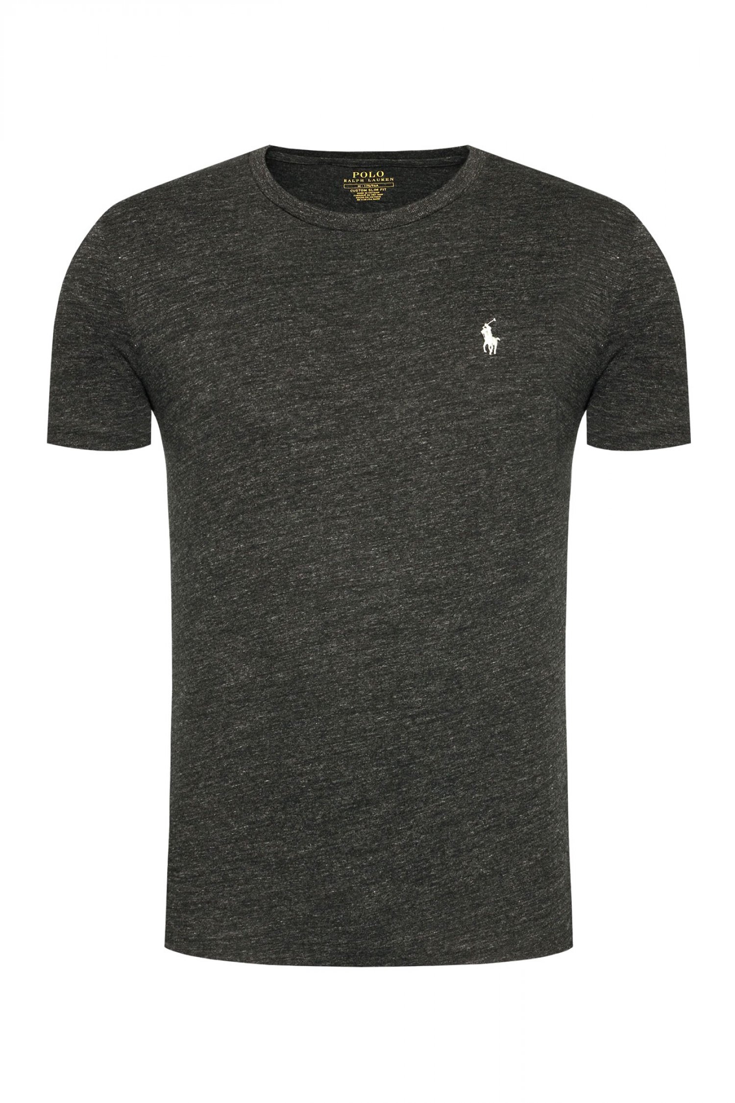 RALPH LAUREN T-SHIRT CUSTOM SLIM FIT LOGO ΑΝΘΡΑΚΙ